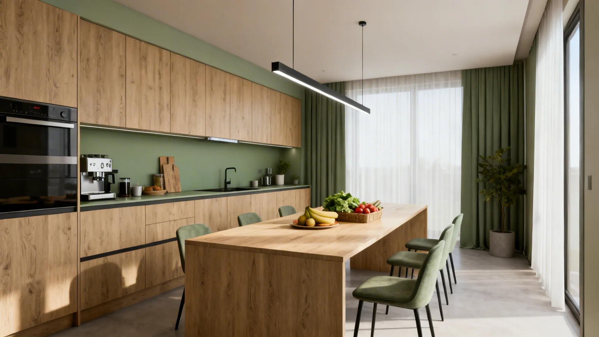 Narrow Rectangular Table as an Extra Prep Counter