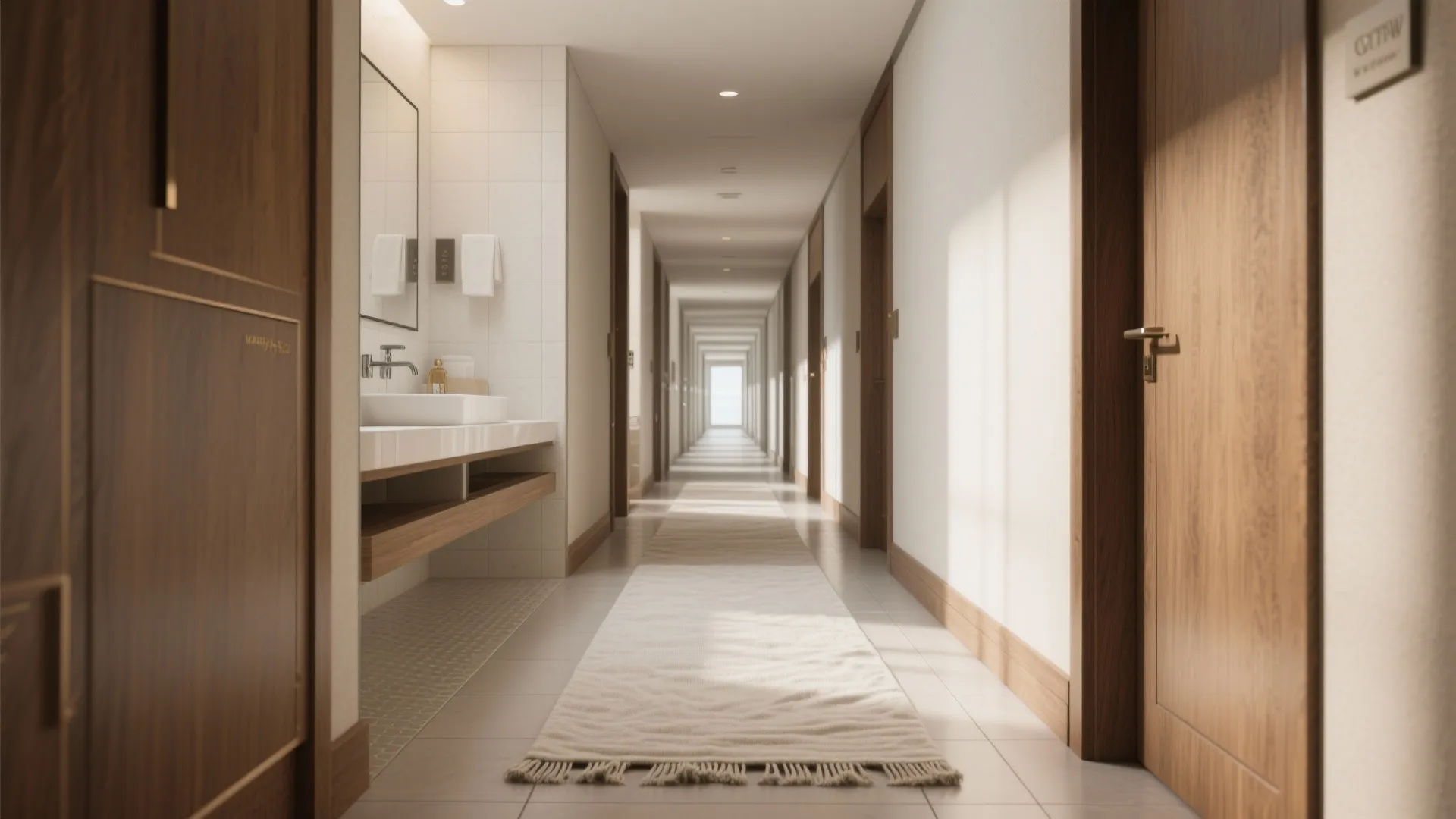 1. Narrow runner for long, skinny baths