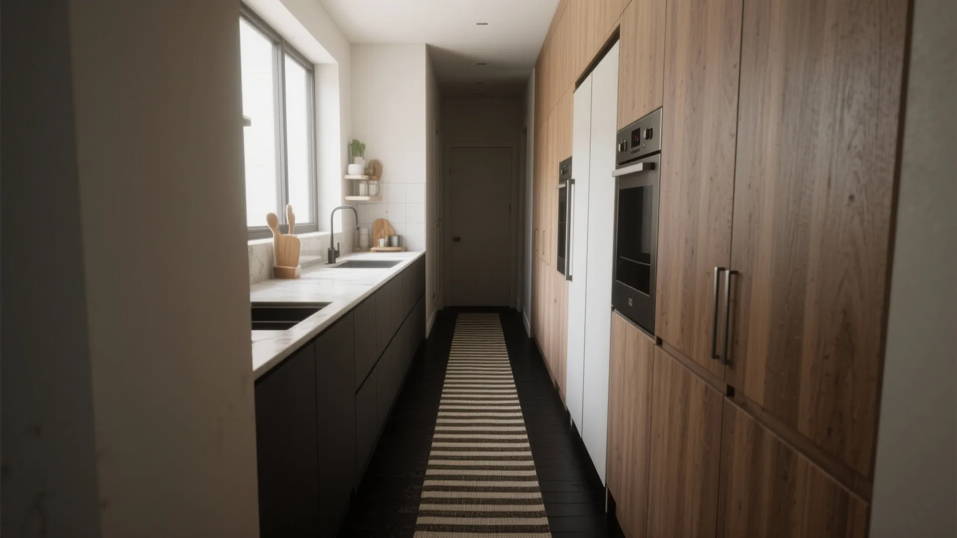 1. Narrow Runner with Bold Pattern