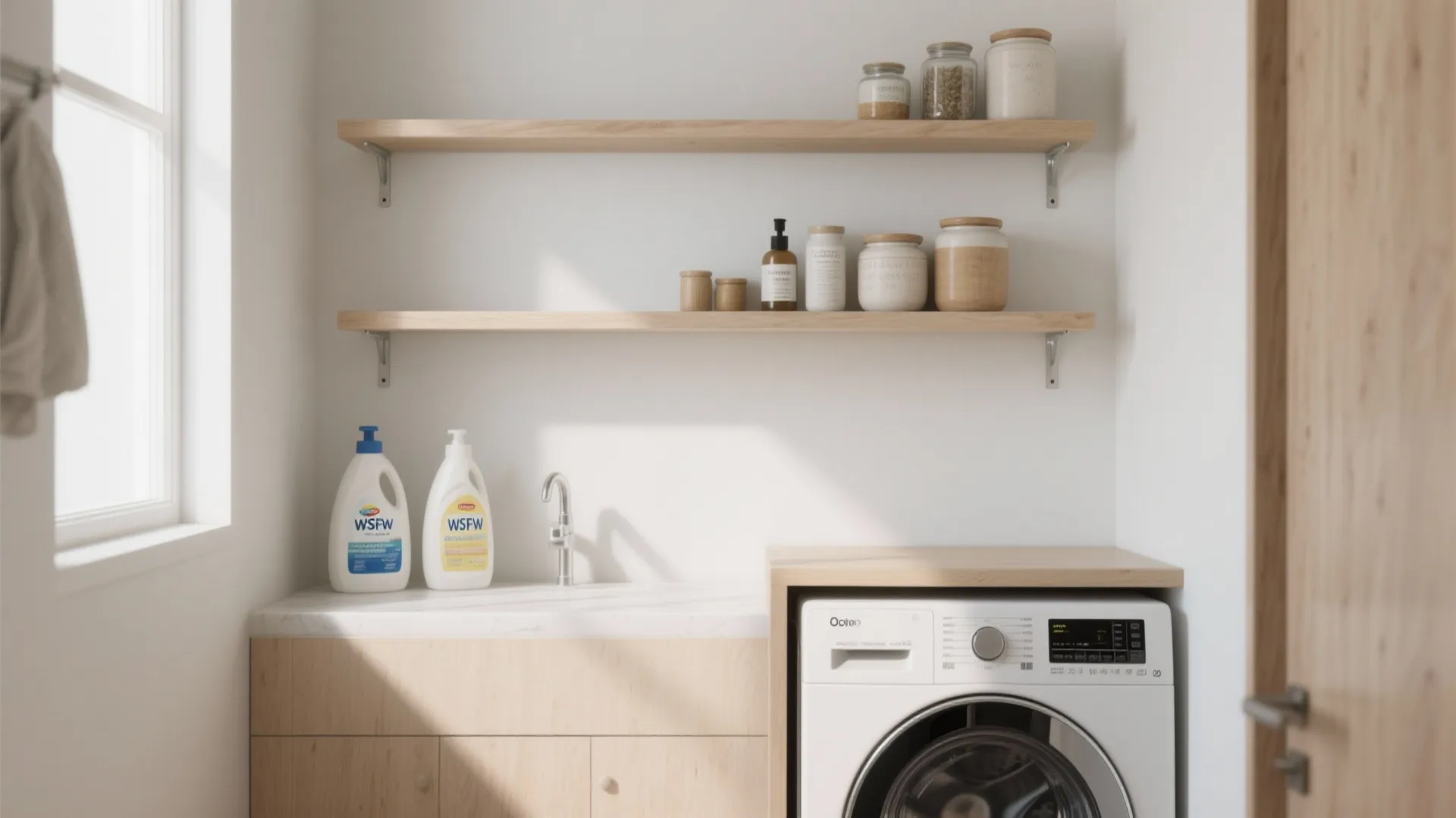 1. Narrow floating shelves