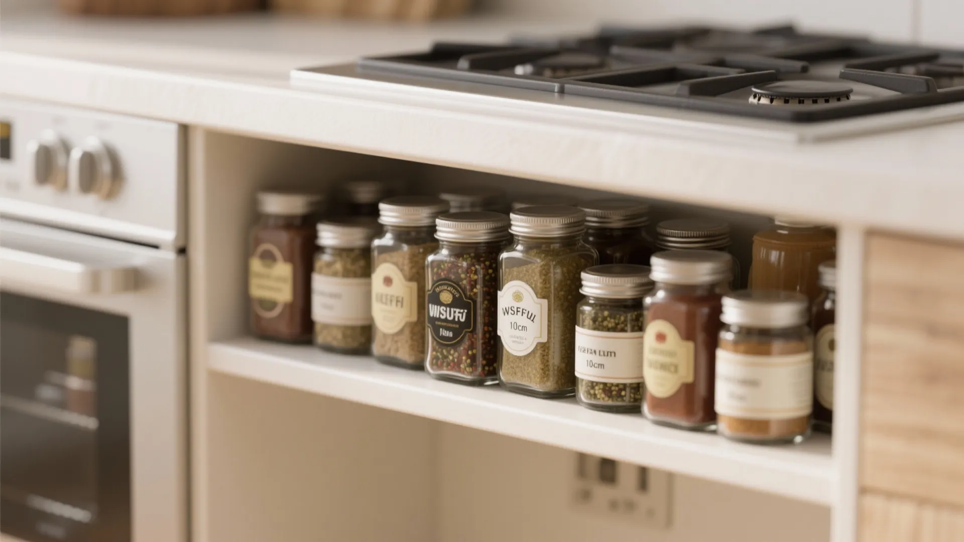 9. Narrow Shelves for Spices