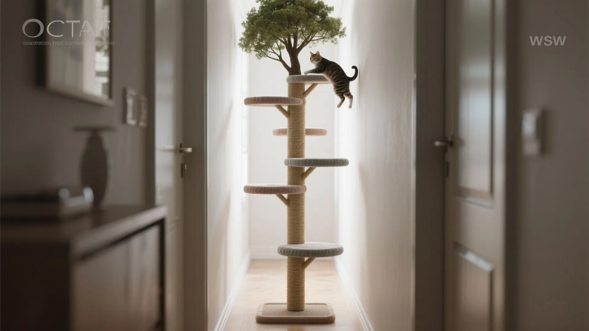 2. Narrow tower with staggered platforms