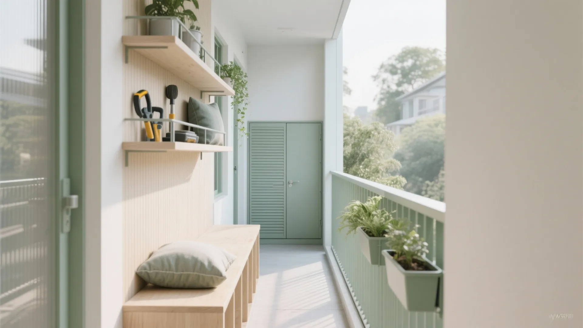 Minimalist storage that respects your narrow footprint