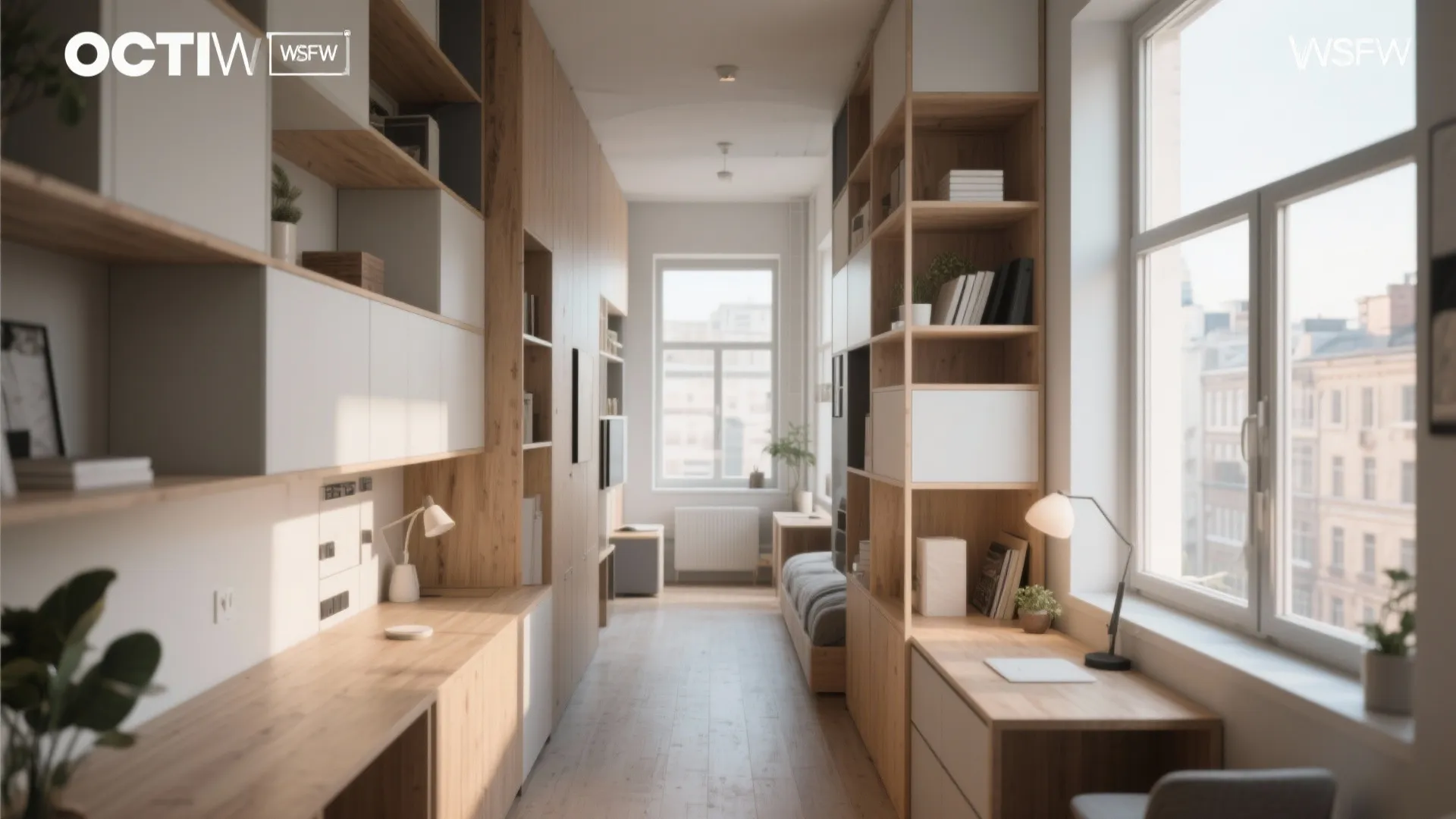 1. Transform a Narrow Studio Apartment