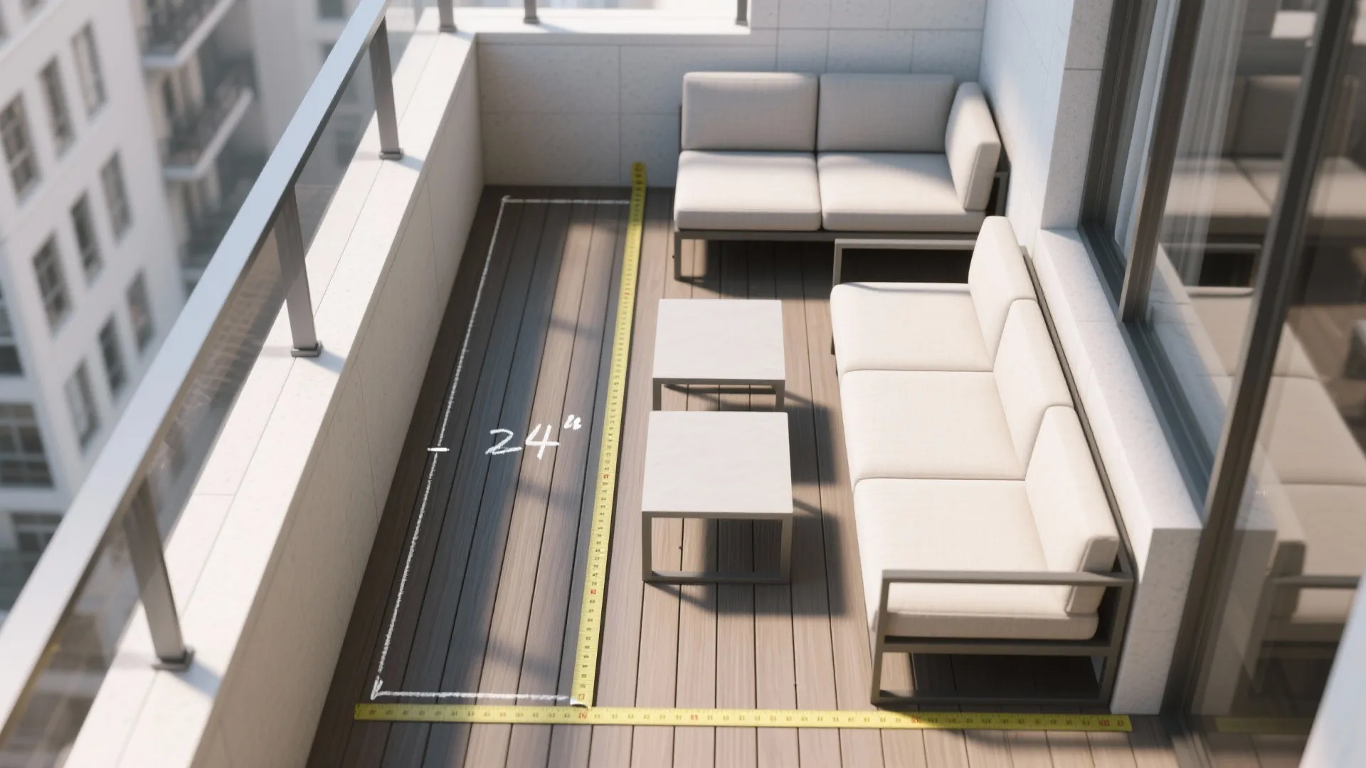 Slim Modular Seating for Narrow Balconies