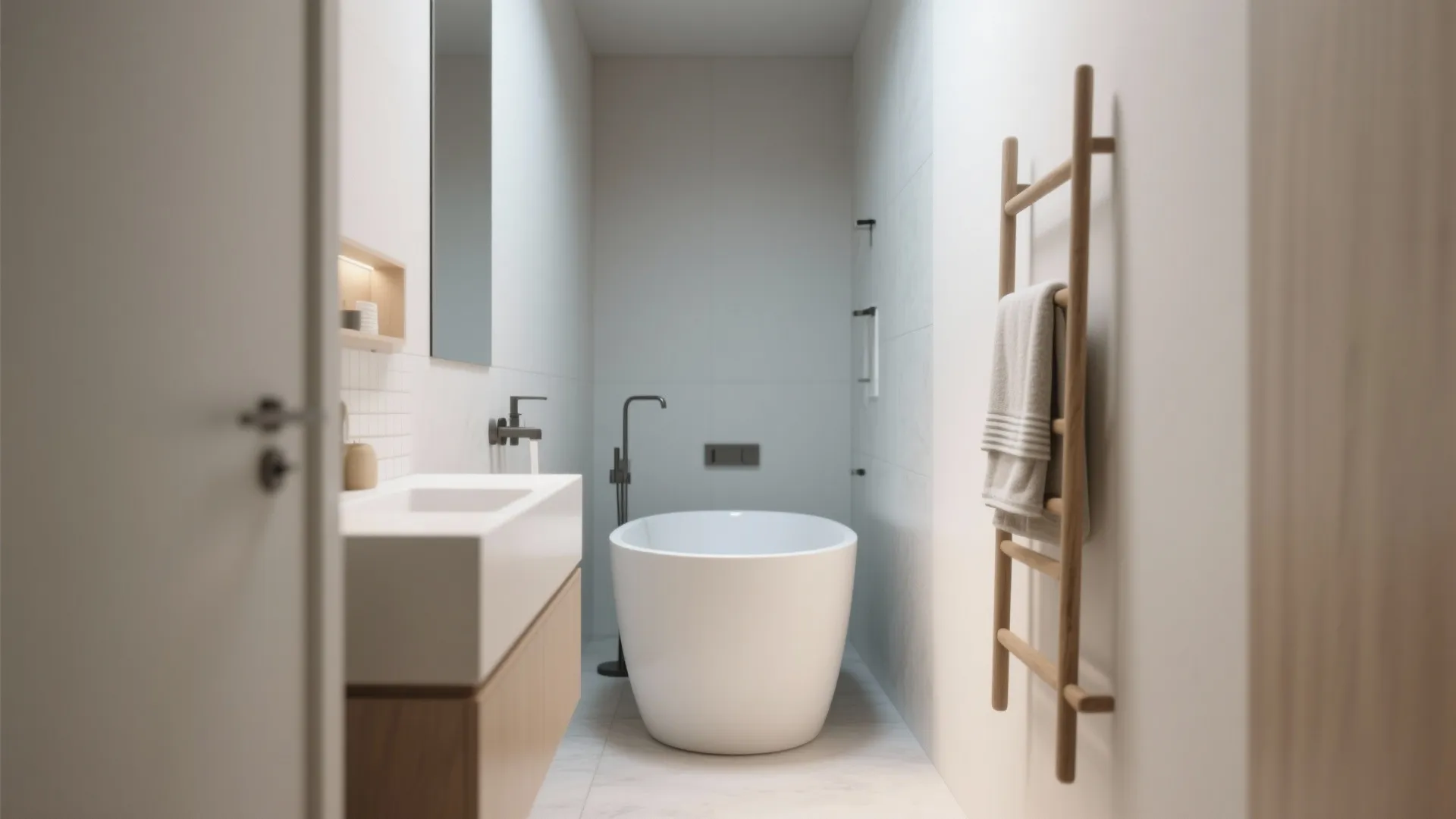 2. Narrow Tub for Tight Layouts