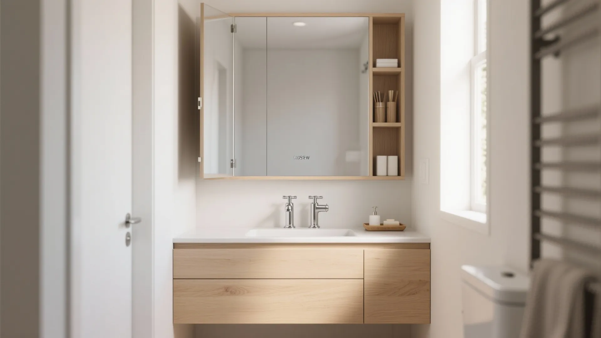 1. Pair with a Narrow Vanity