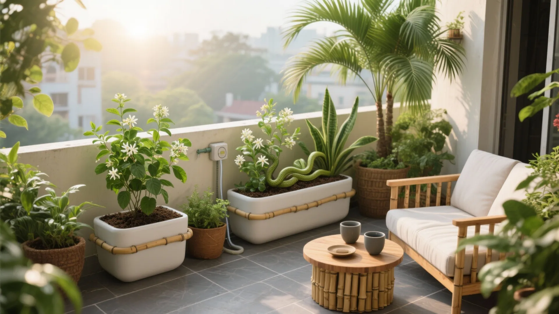 Greener balconies with native plants and micro‑irrigation