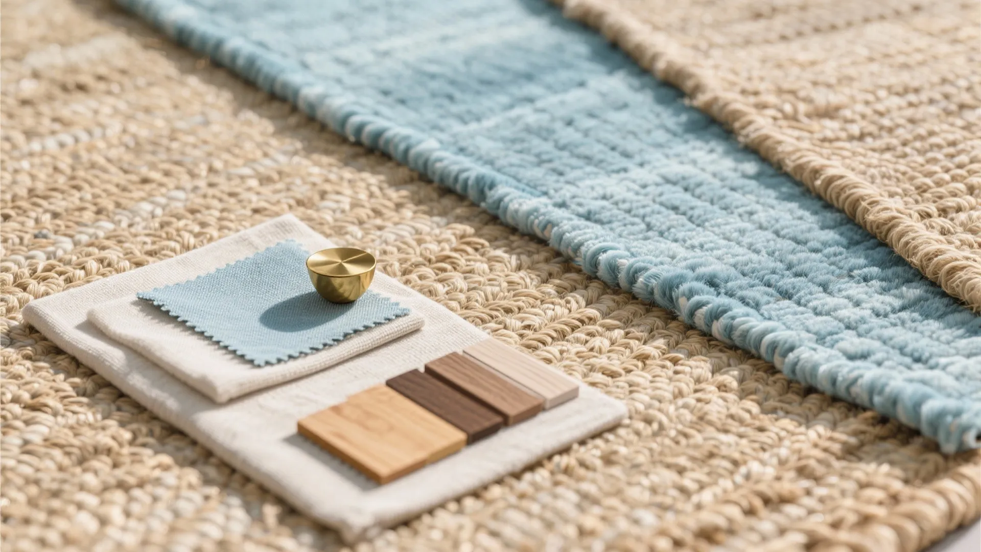 3. Natural-fiber blue-dyed rug for laid-back texture