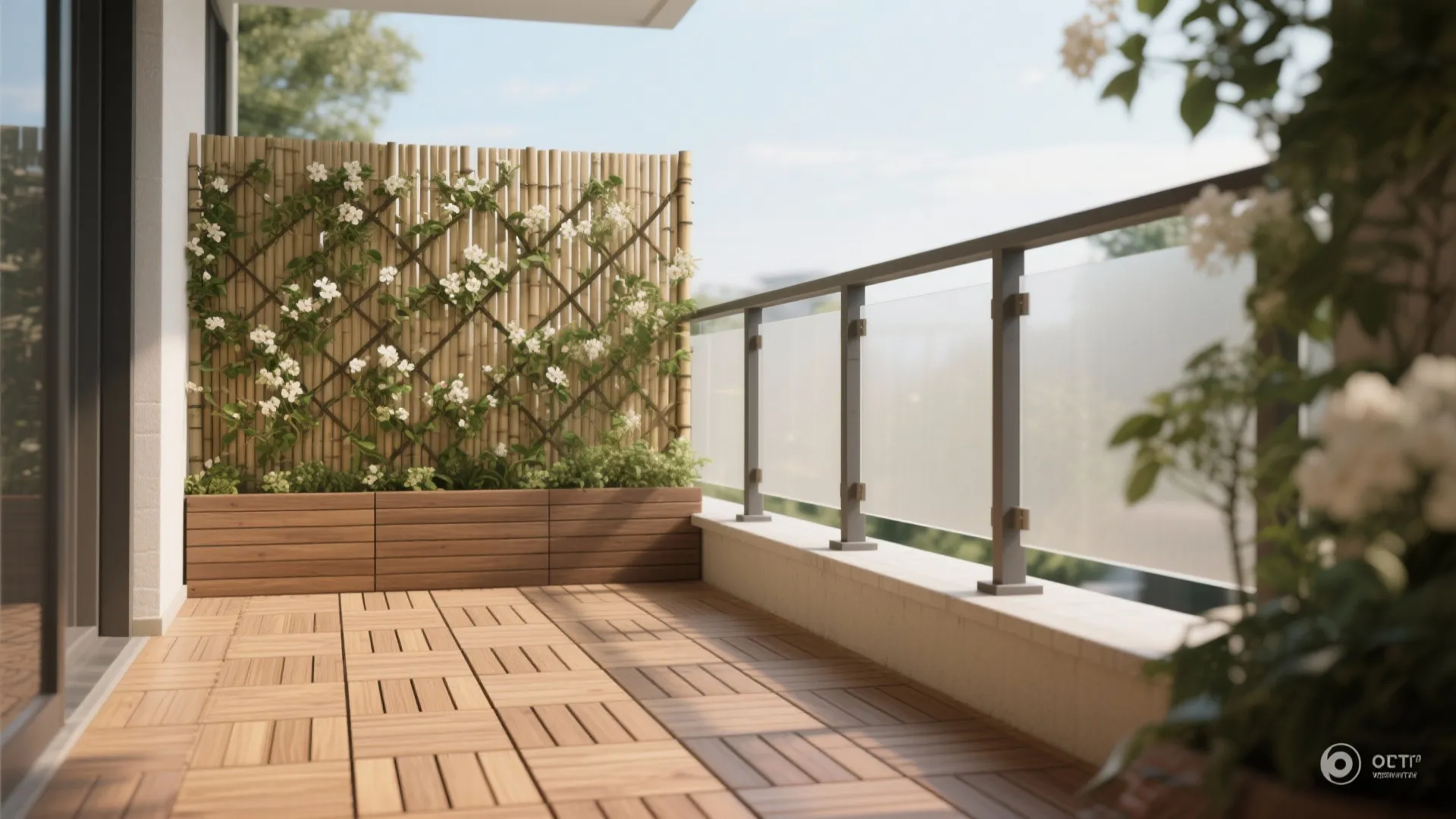5) Natural Finishes & Privacy Screens