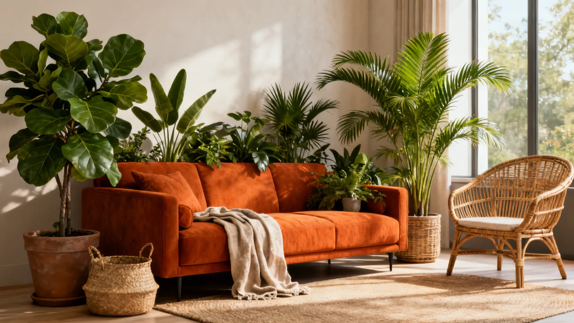 5. Natural greens and botanical textures