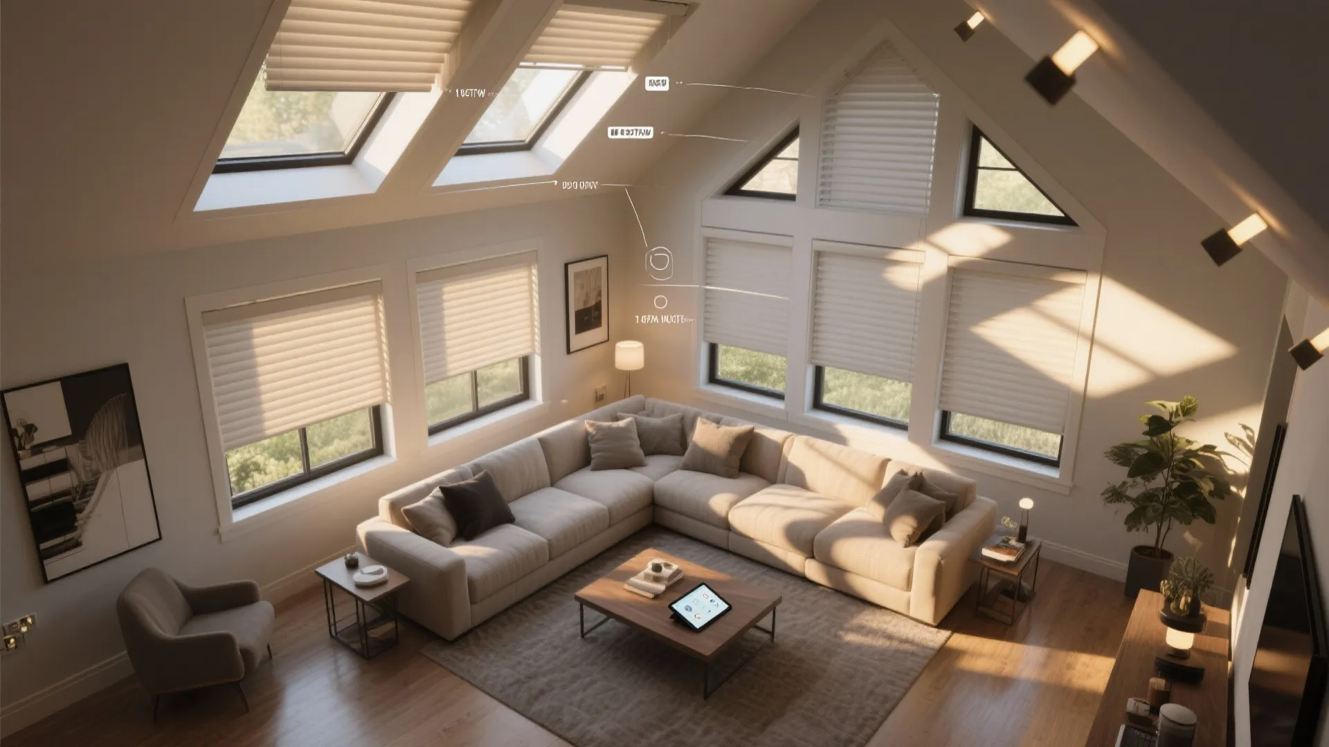 5. Layered Natural Light + Smart Controls