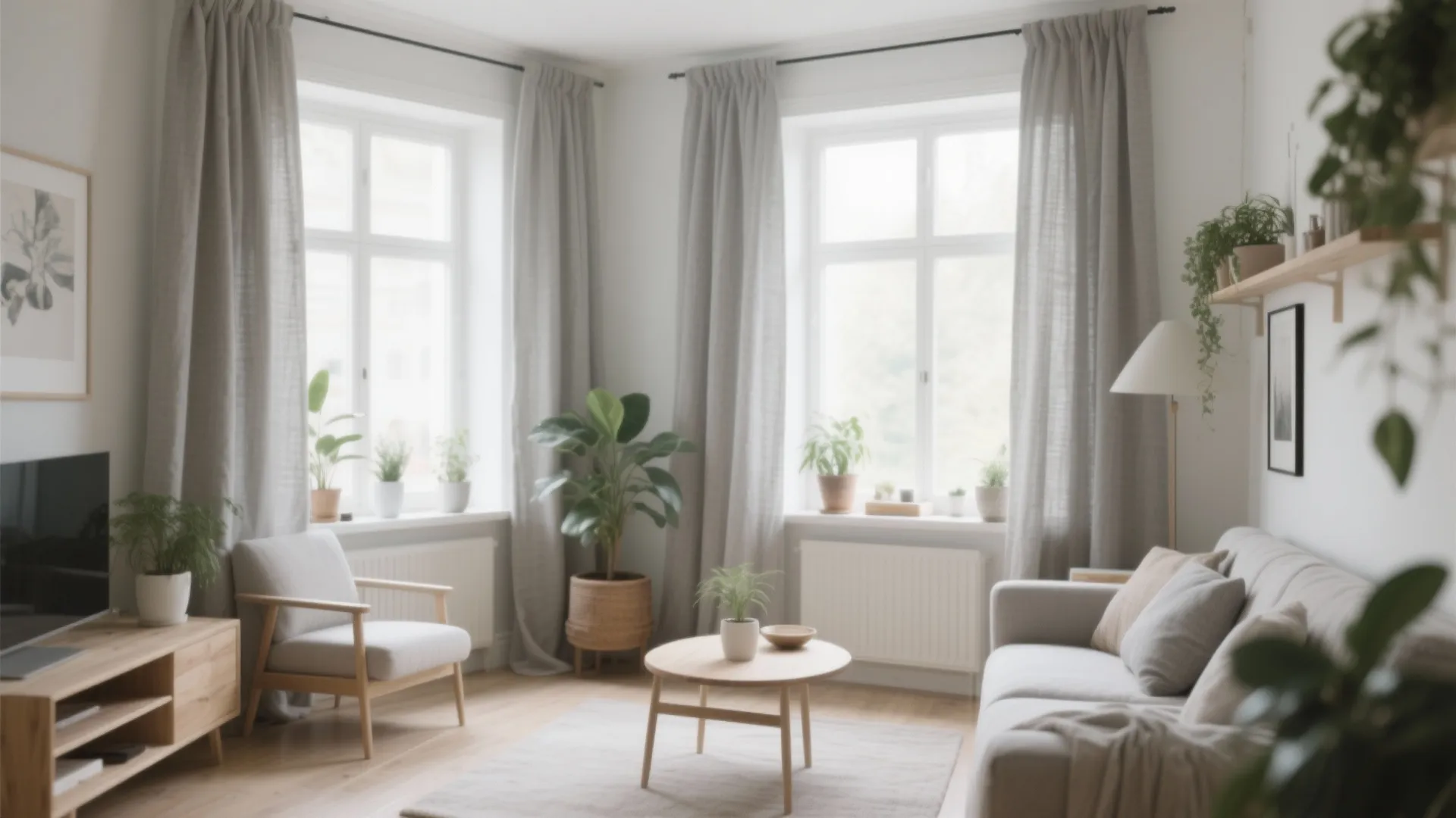 1. Natural Linen Drapes