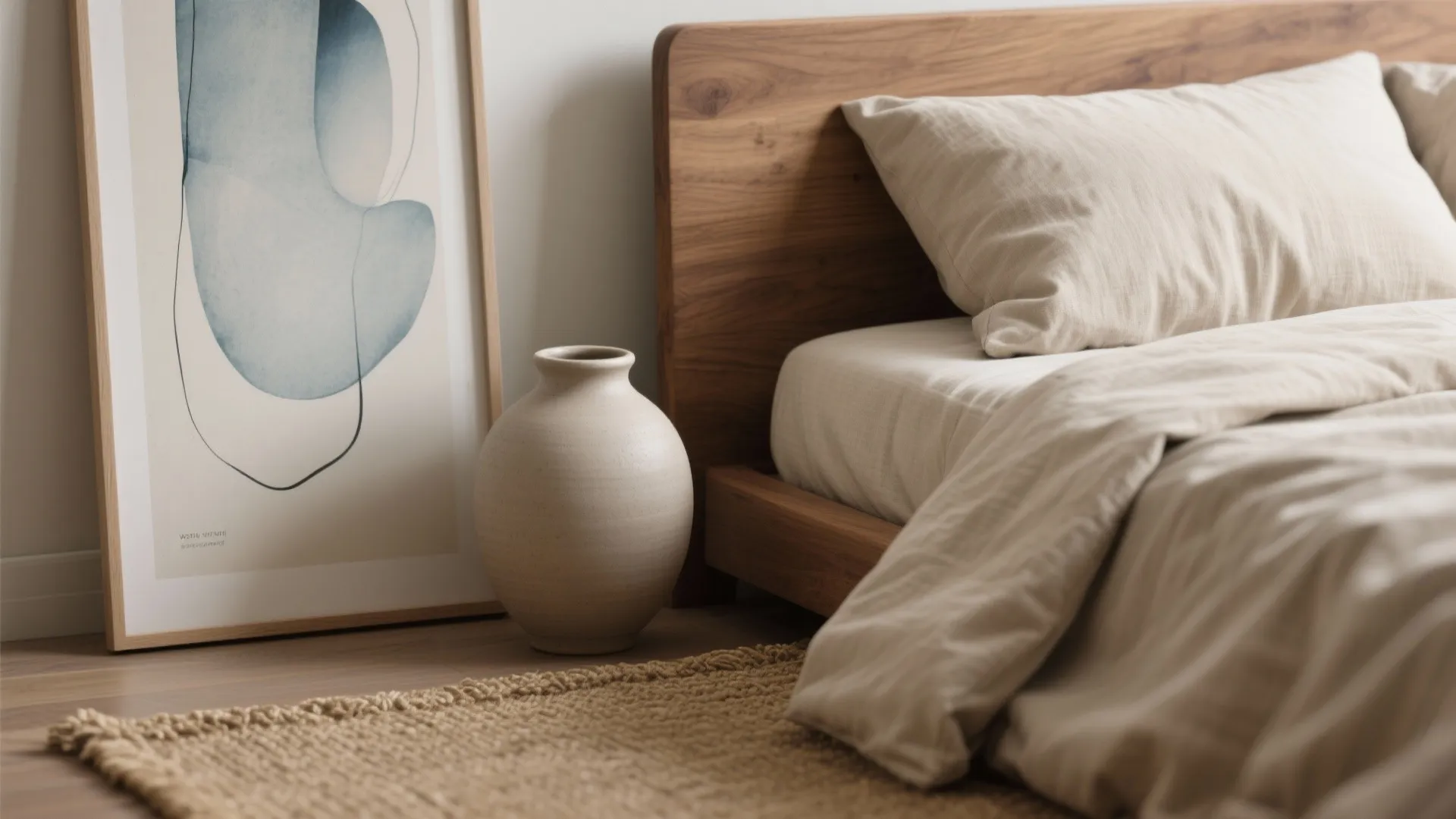 Natural materials and calming art