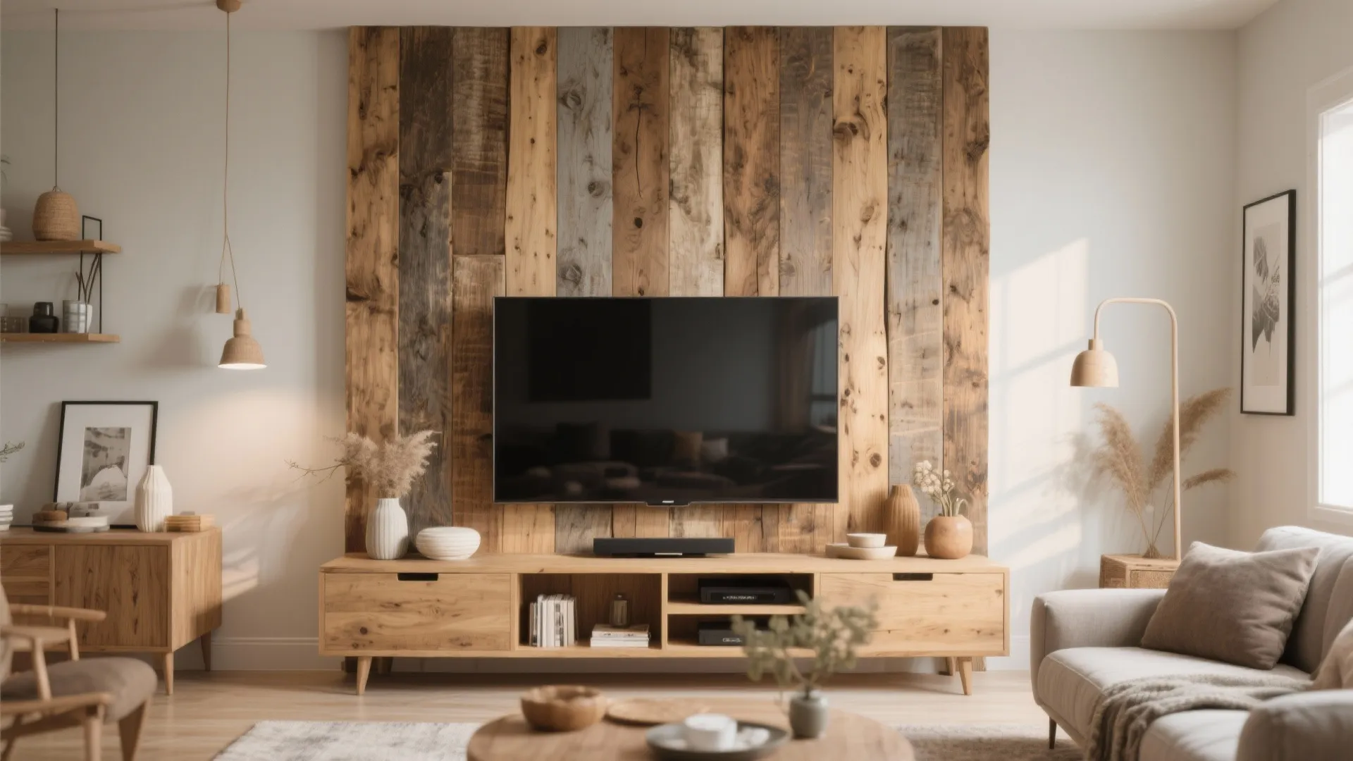 Accent Wall with Natural Materials