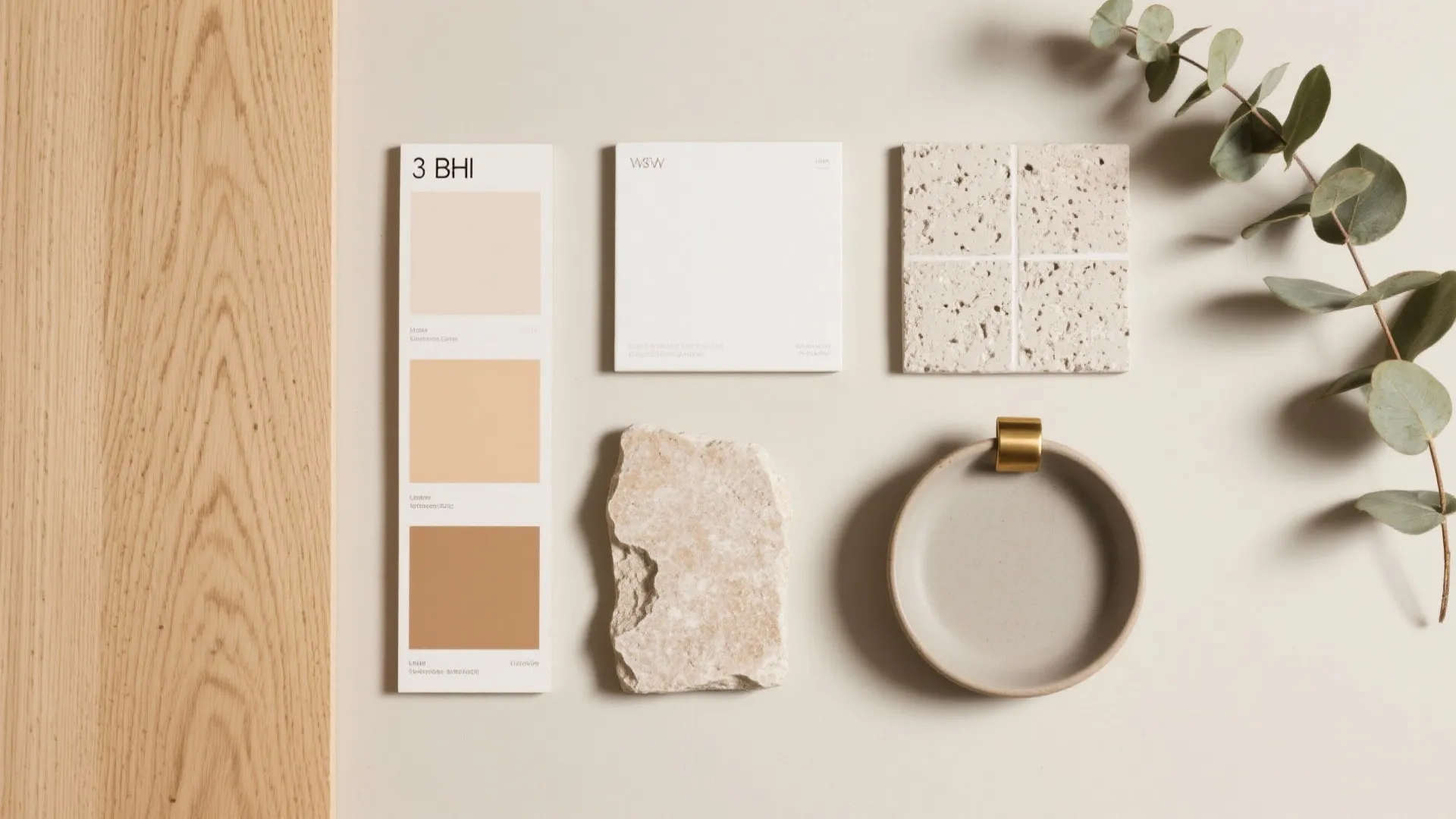 Natural wood, stone, and plants for warmth and balance