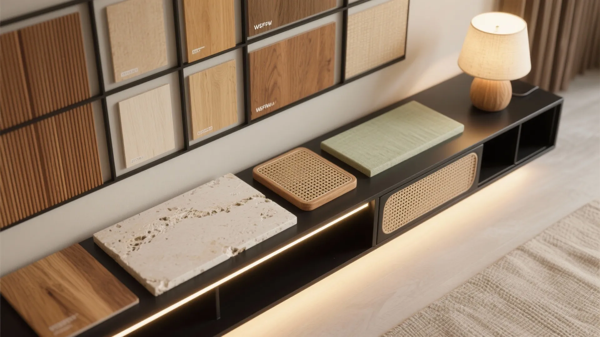 5) Natural Materials + Layered Lighting