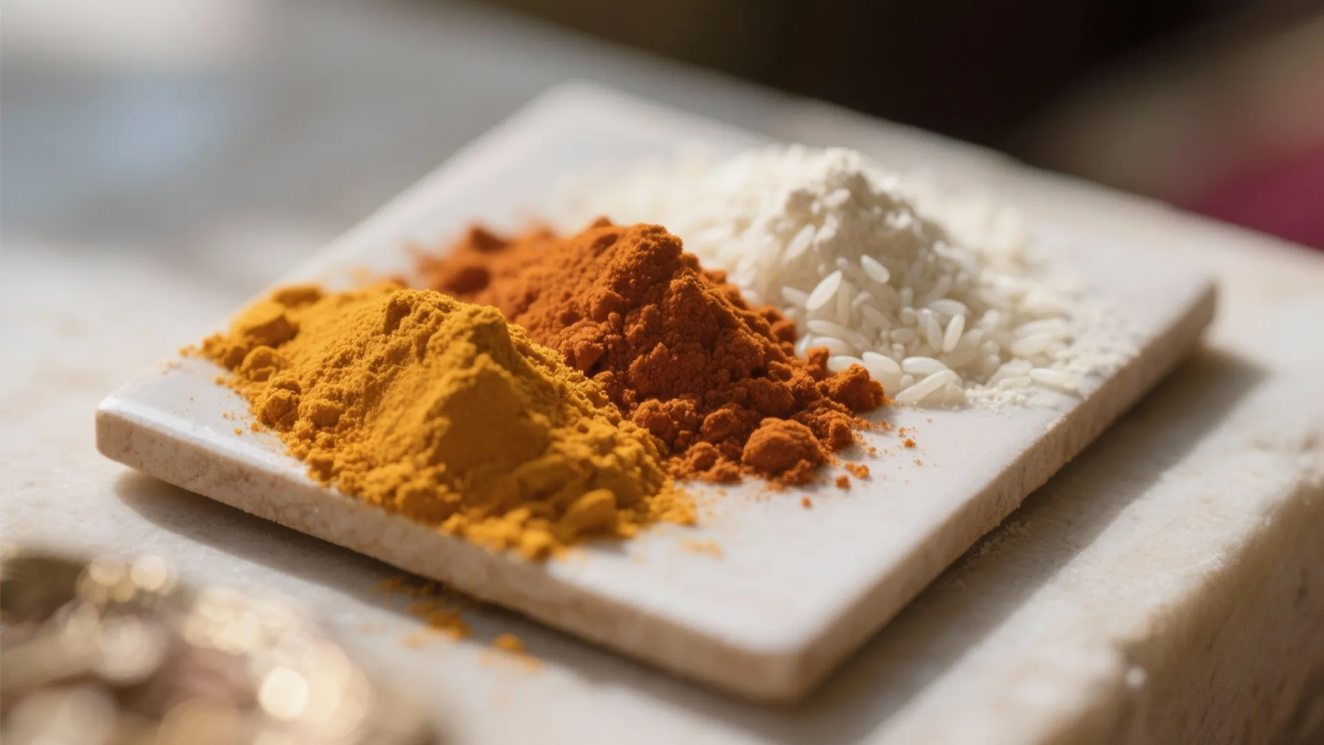 Eco-Friendly Rangoli with Turmeric, Kumkum, and Rice Flour