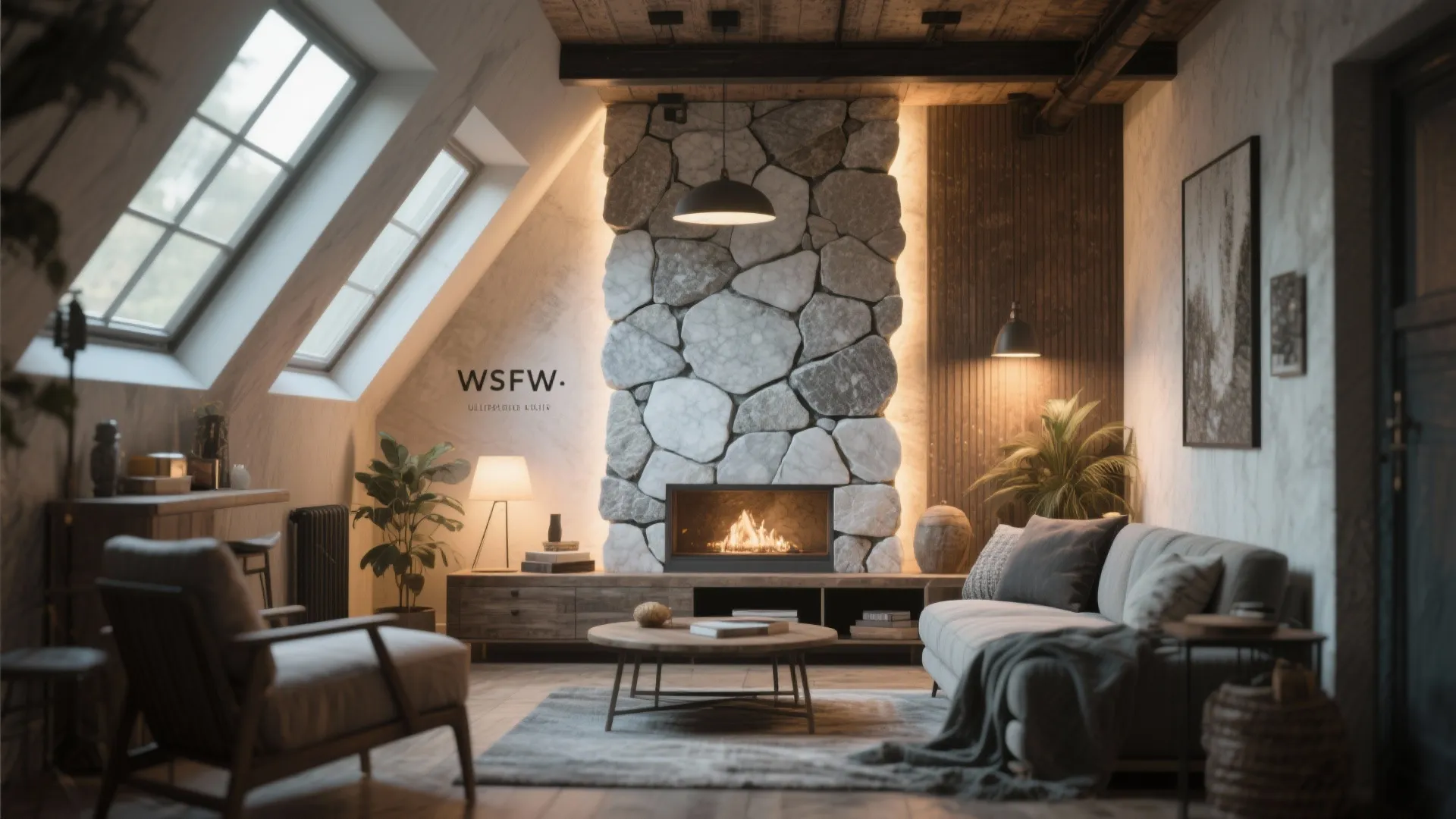 1. Natural Stone Feature Wall