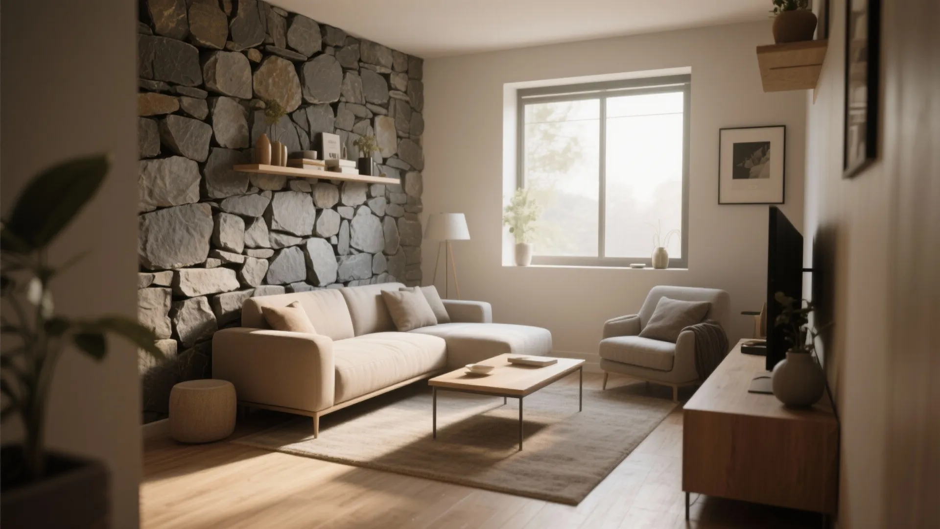 Natural Stone Accent Wall