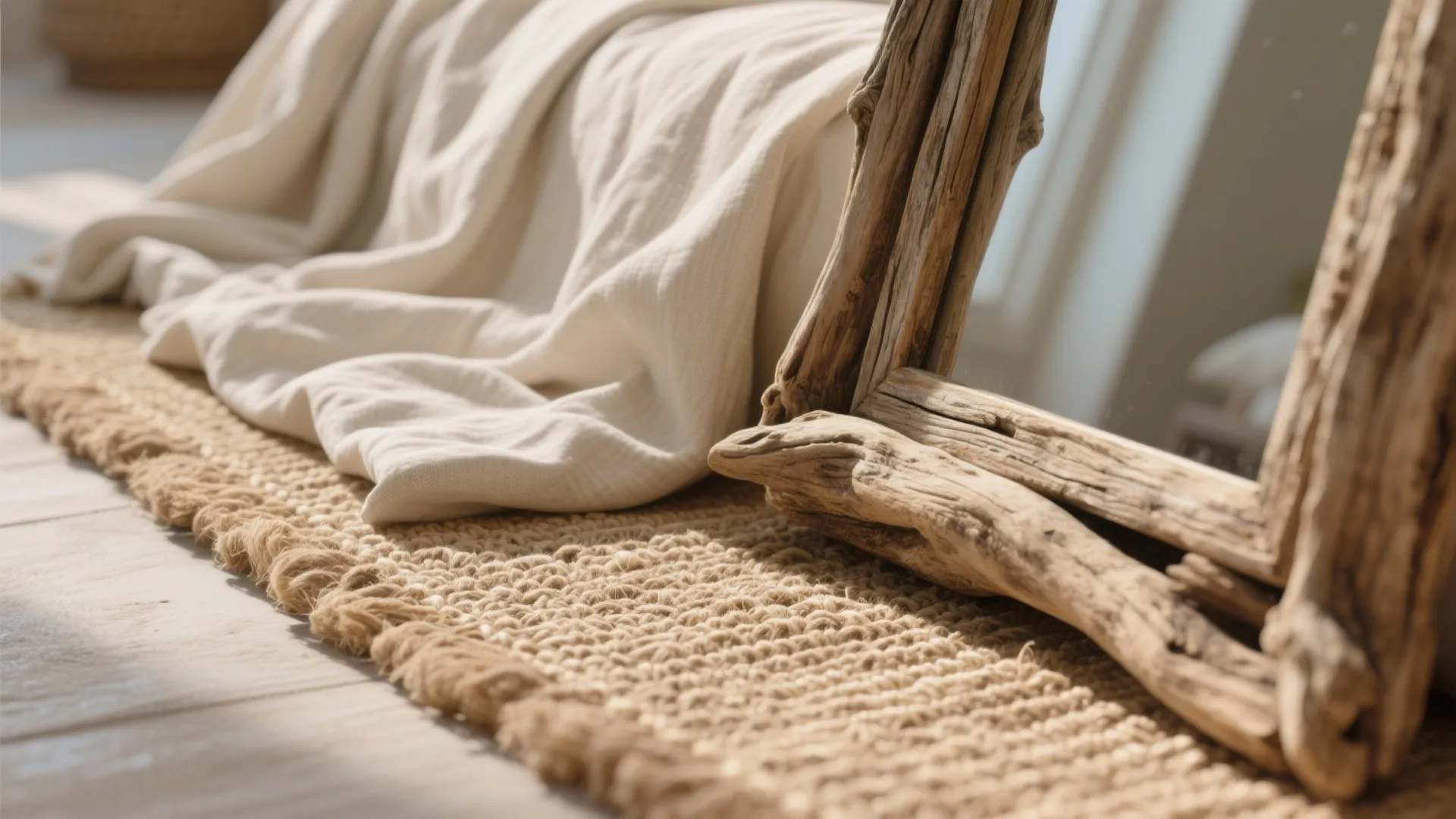 3. Natural textures and salvaged driftwood