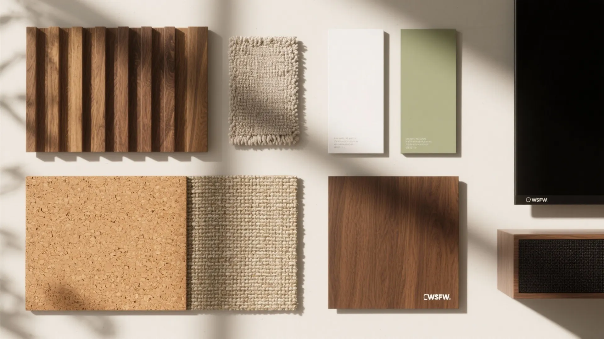 Natural textures and acoustics around the screen