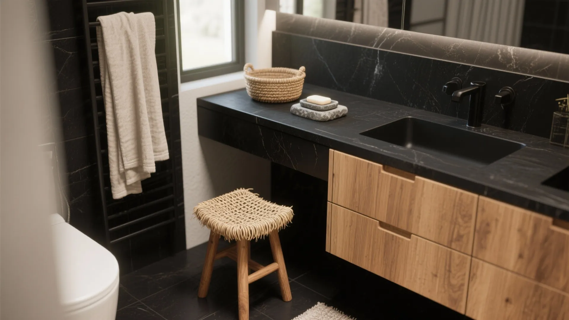 5. Natural textures to balance drama