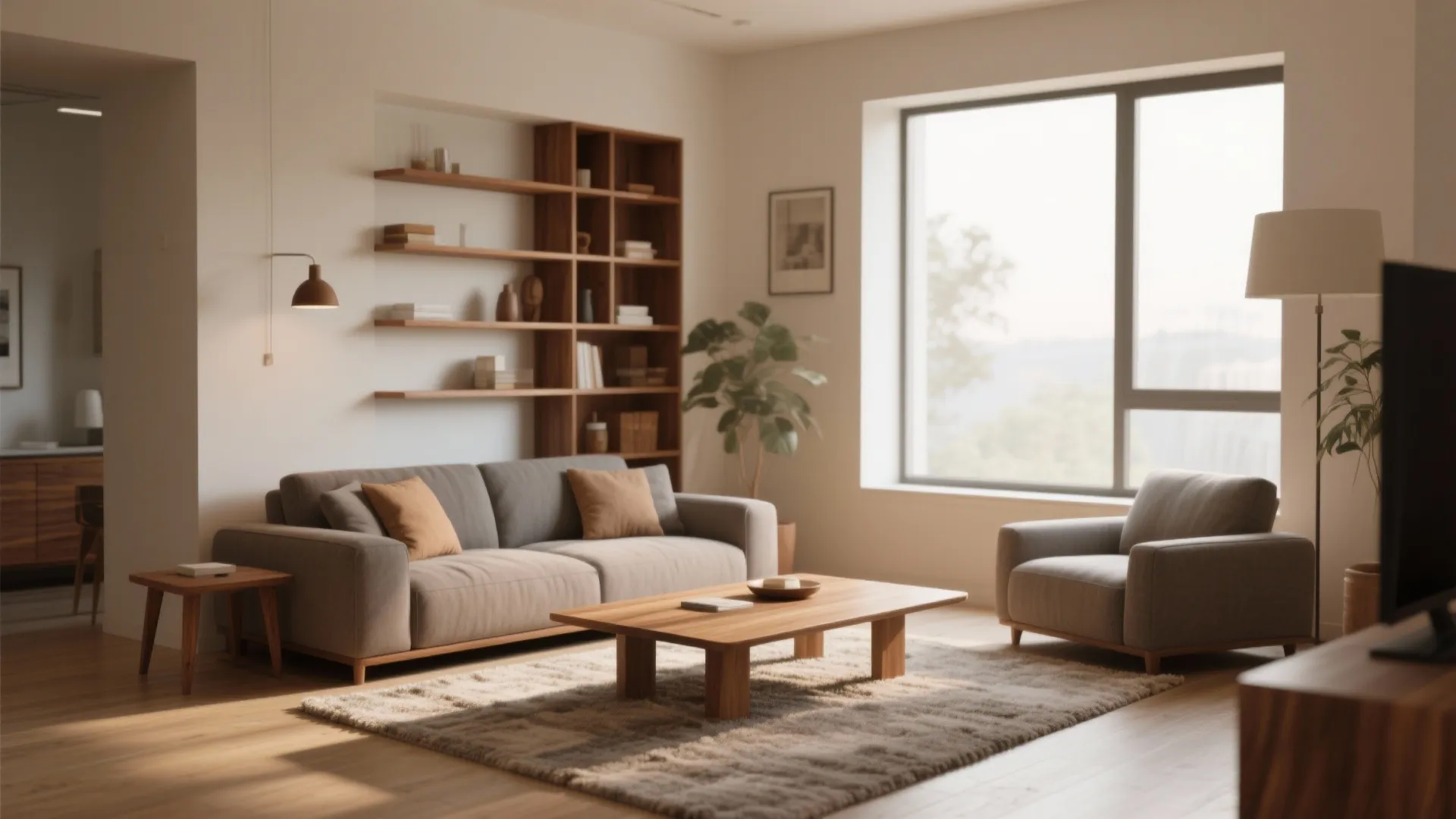 6. Natural Wood Accents