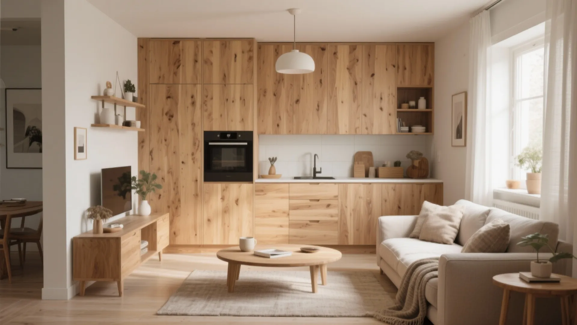 Natural wood finishes for warmth