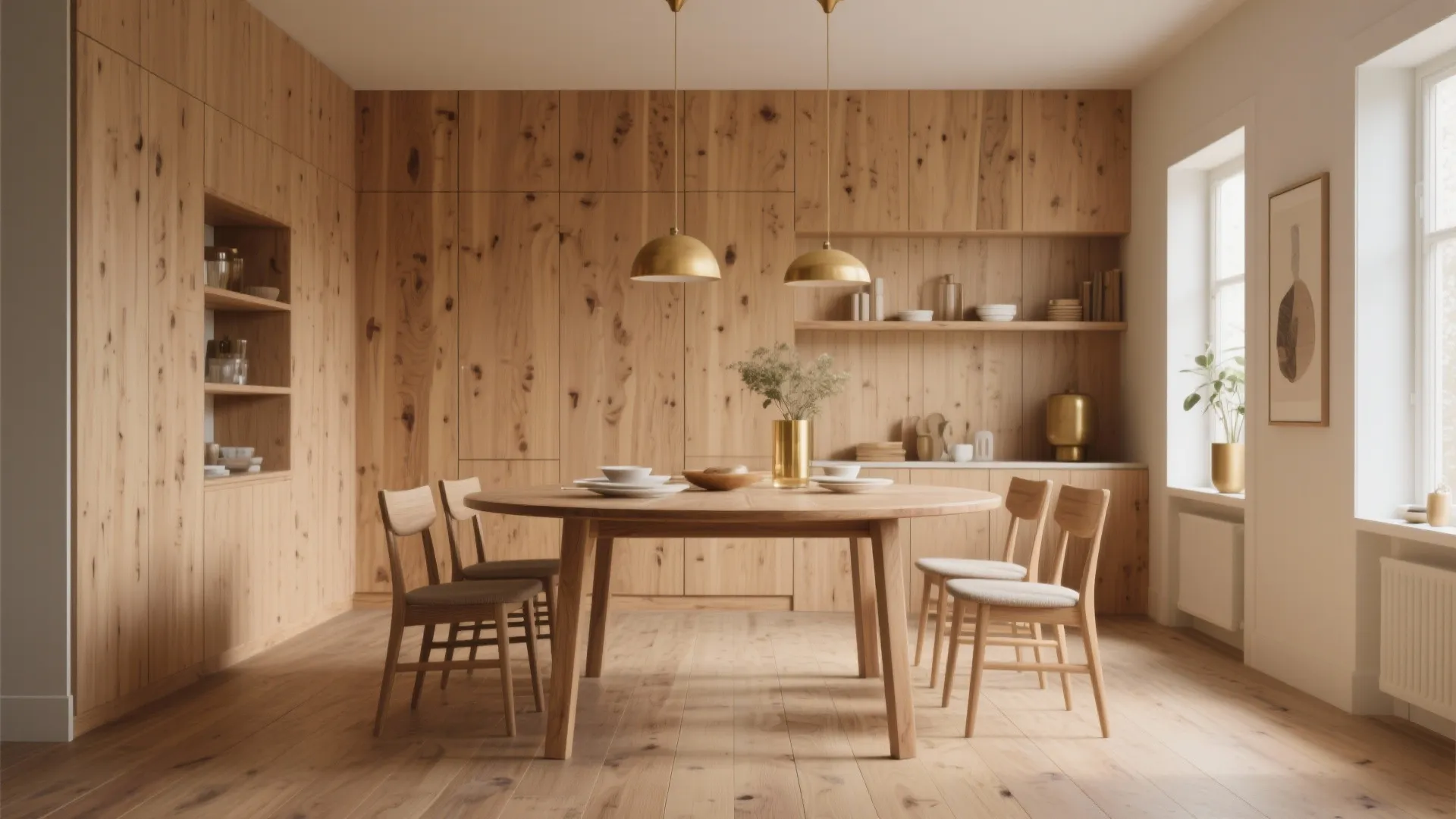 Natural Wood Elements for Warmth