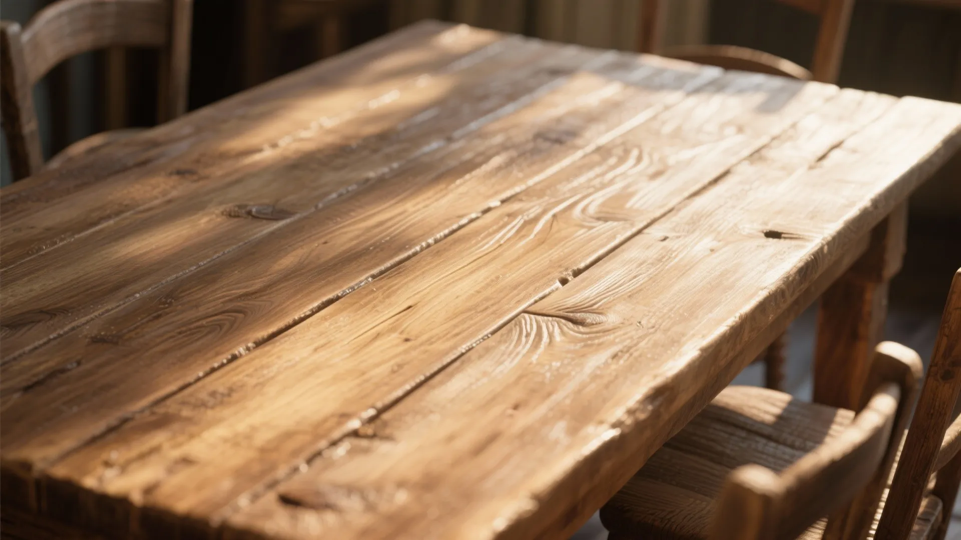 10. Natural Wood Table