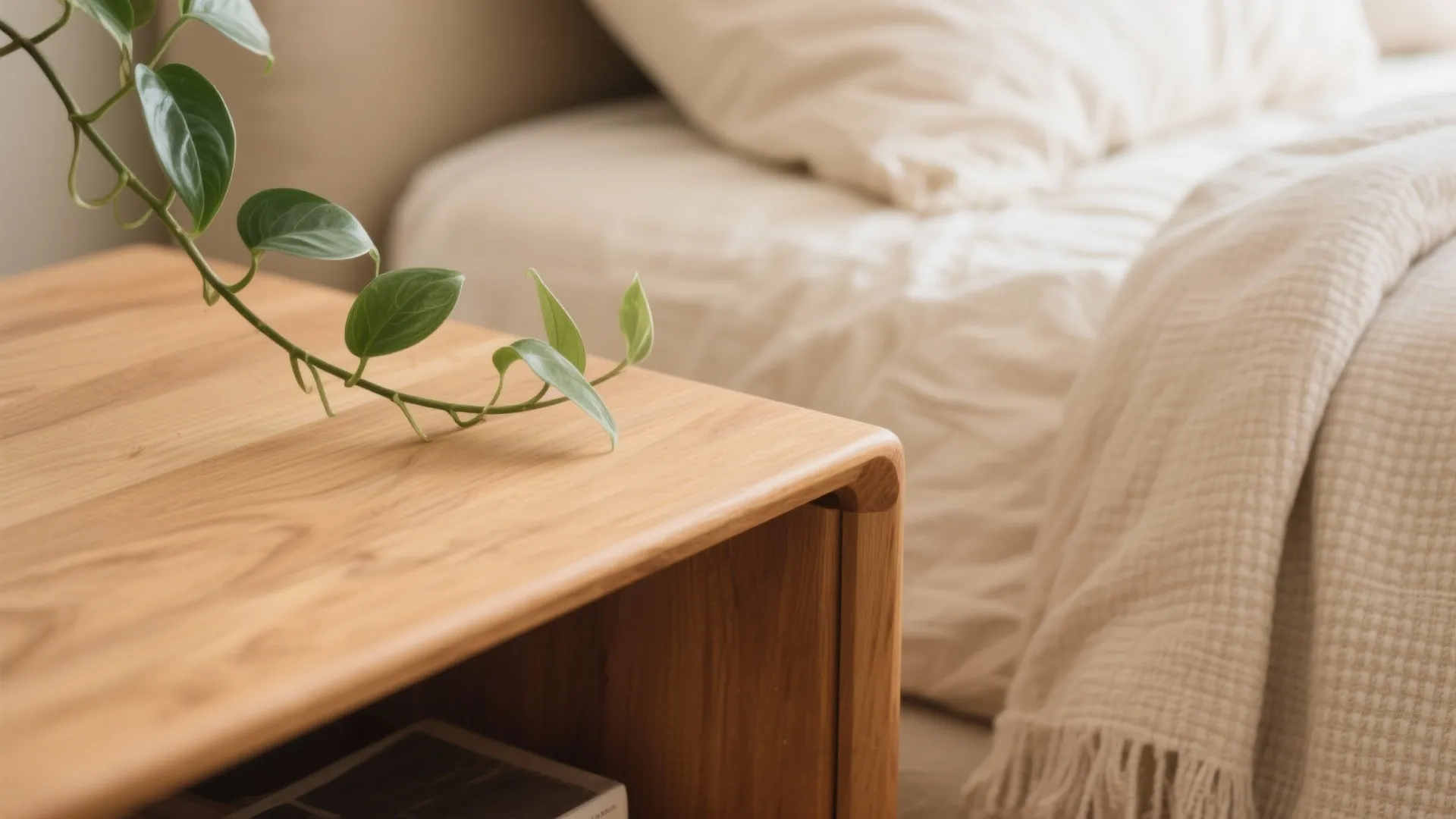Nature-Inspired Cozy: Wood, Linen, and Easy Plants