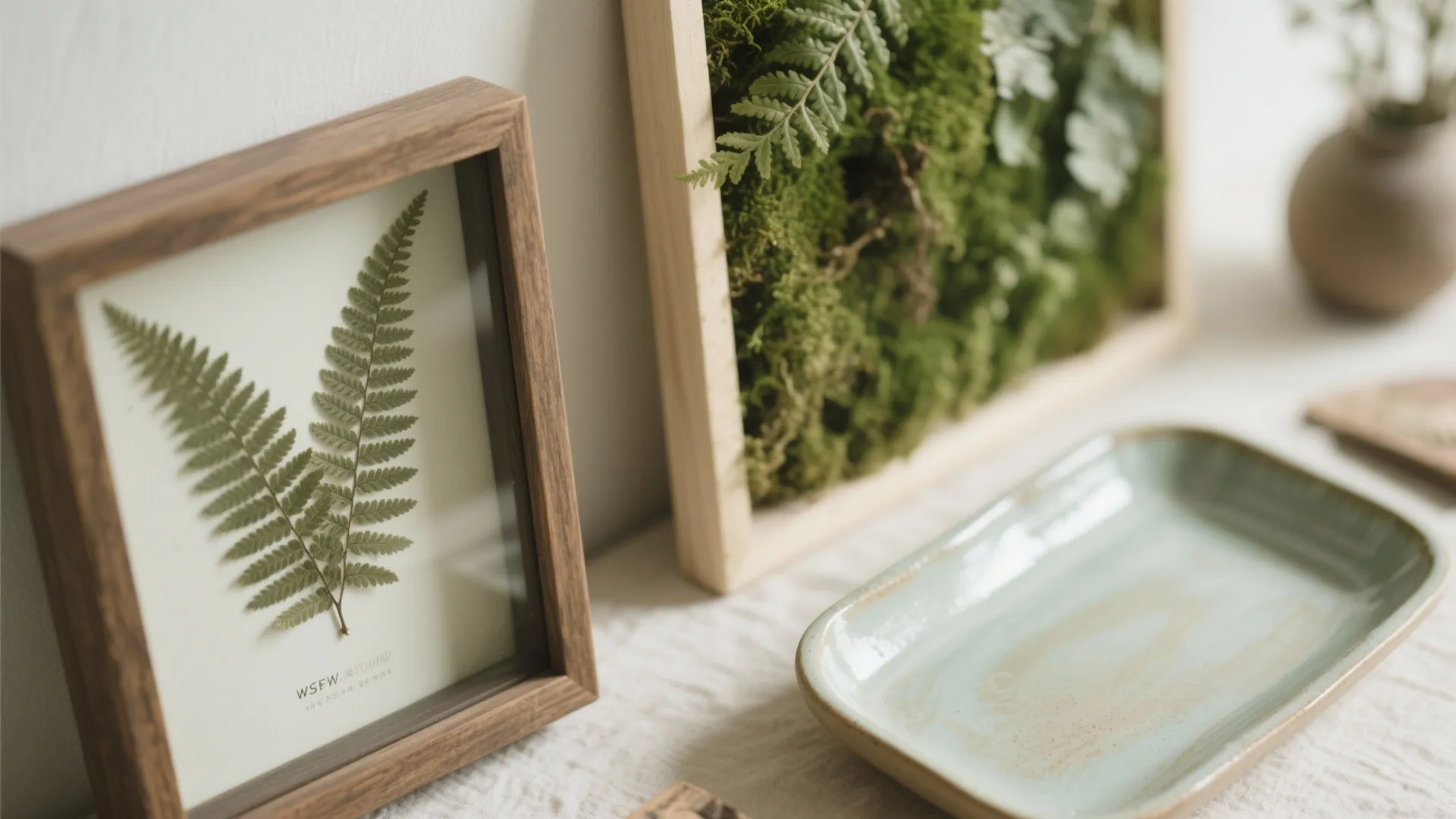 Nature-Inspired Crafts: Pressed Botanicals, Moss, and Clay