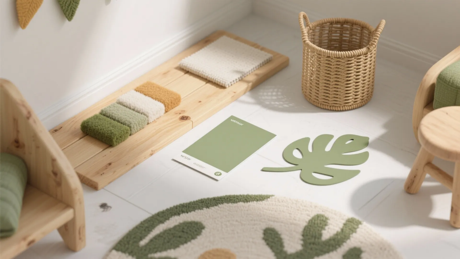 Nature-Inspired Textures and Warm Wood Accents