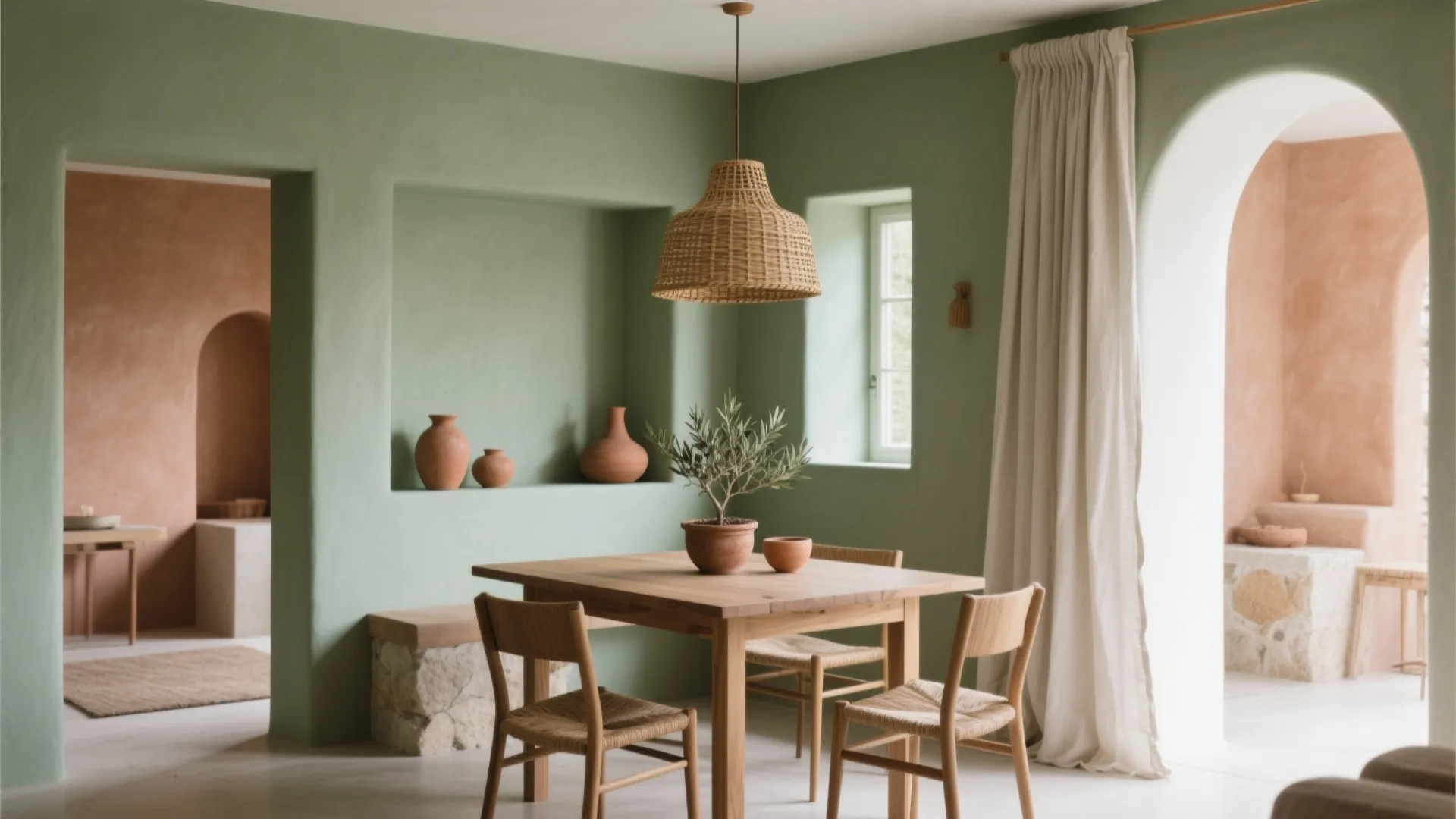 Nature-Forward Greens and Earth Tones for Restful Gatherings