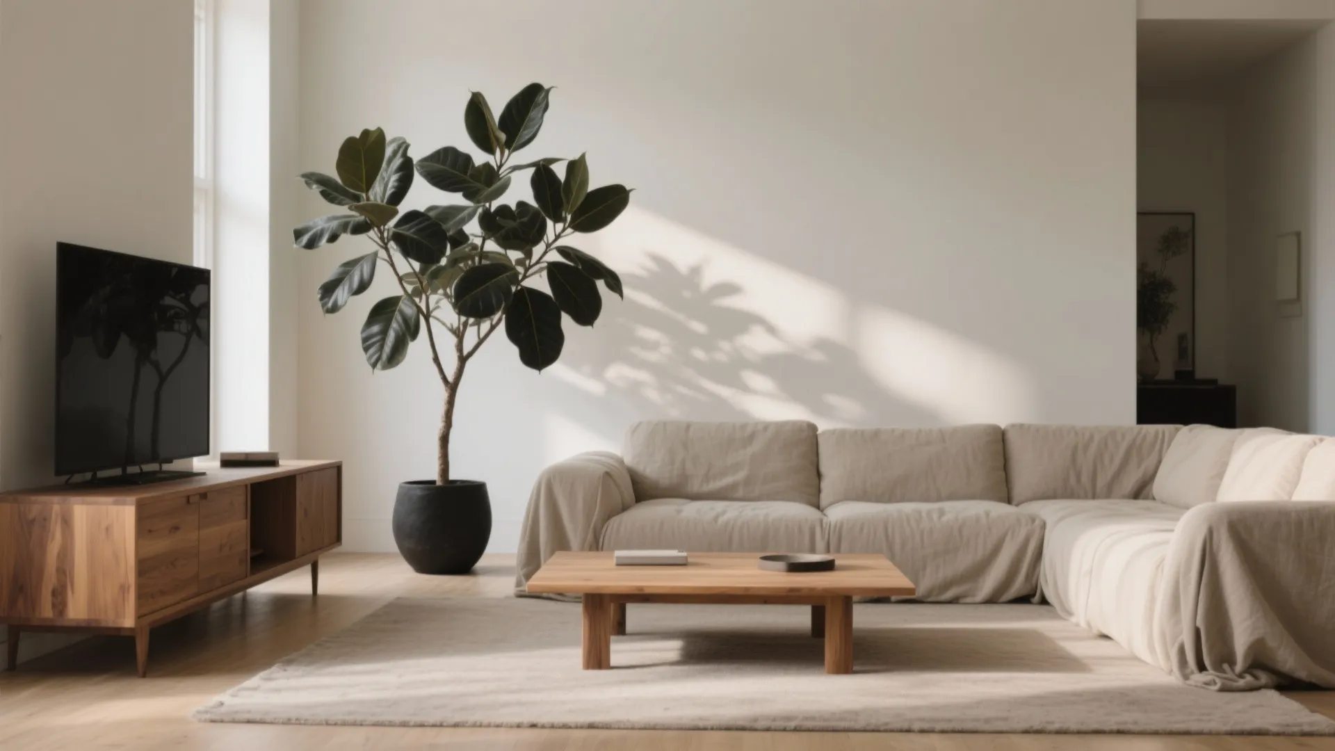 Grounded by nature: wood, plants, and breathable fabrics