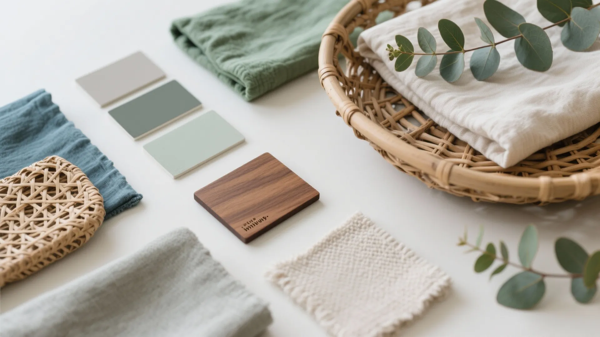 Nature-Inspired Textures: Wood, Rattan, and Soft Greens