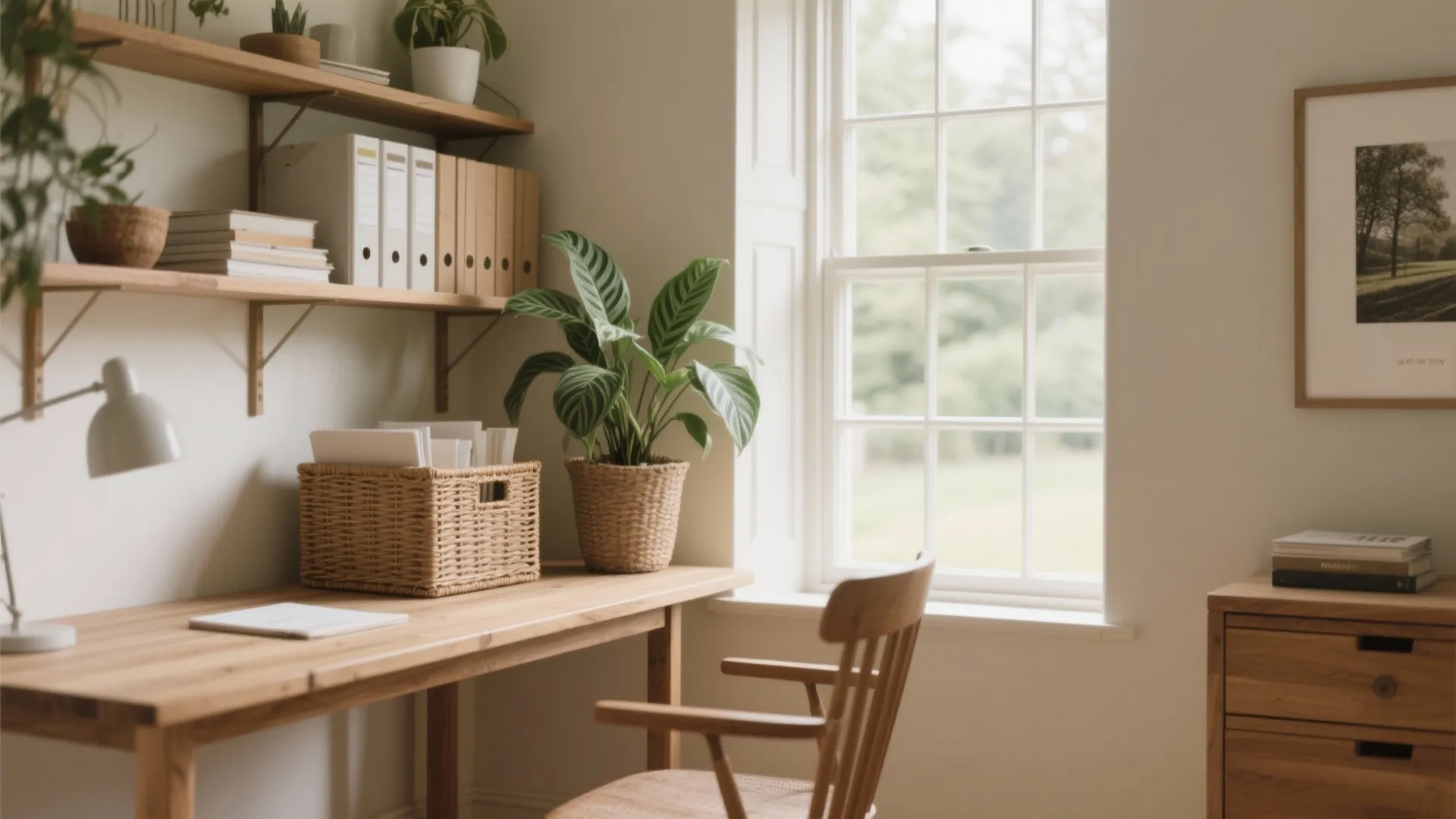 Nature Touches: Oak, Wicker, and a Living Accent