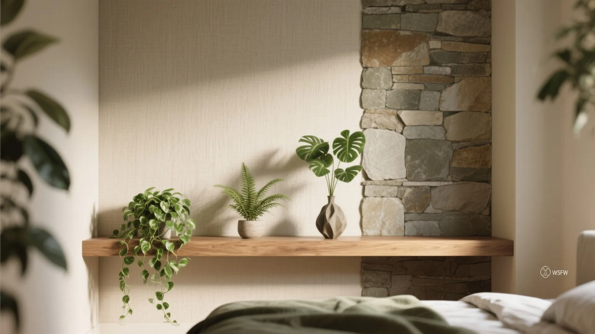 Nature-Infused Vistas with Wood and Stone