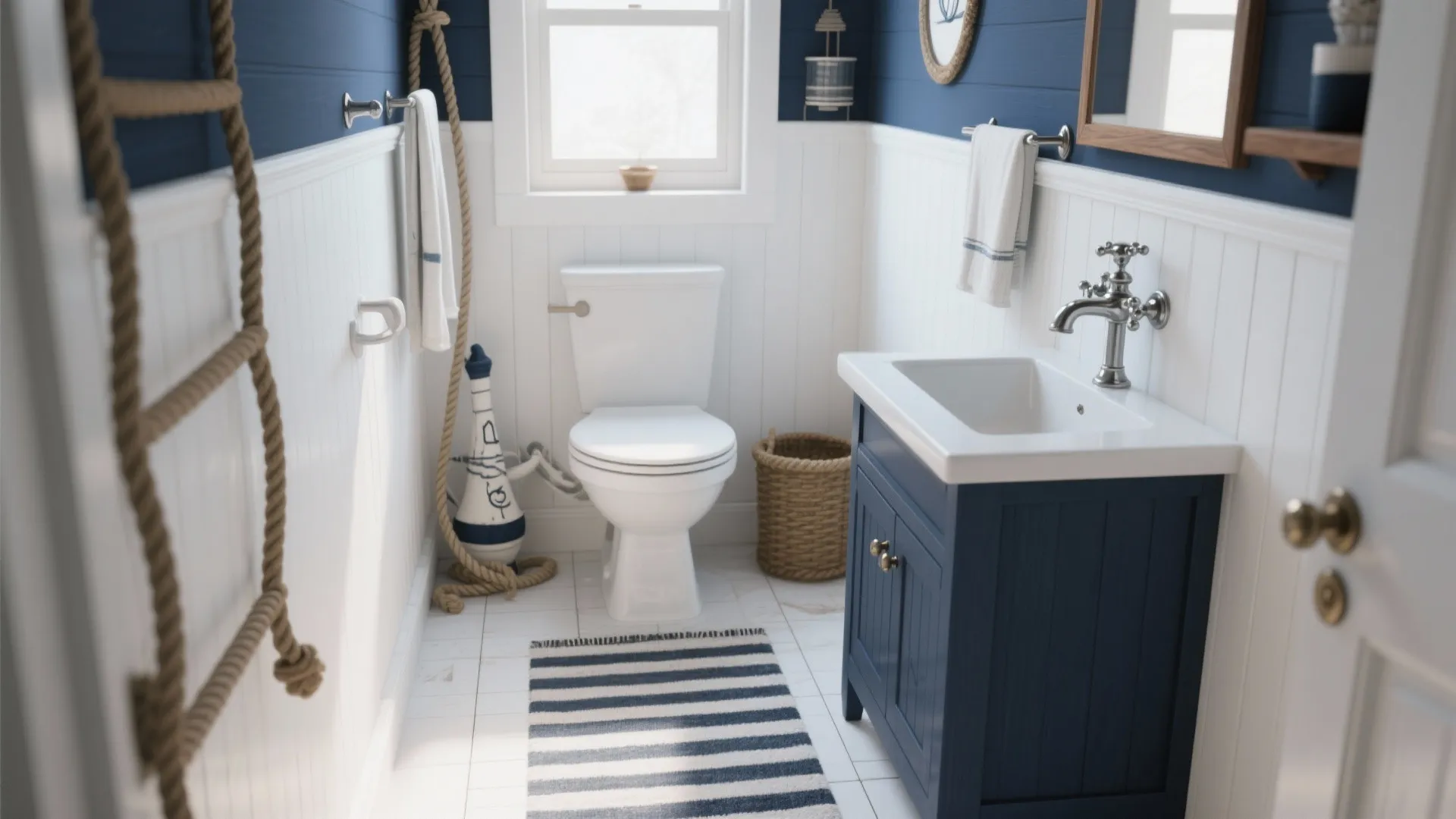 5 Nautical Bathroom Decor Ideas You'll Love: Transform your bathroom into a coastal retreat with my top nautical decor tips