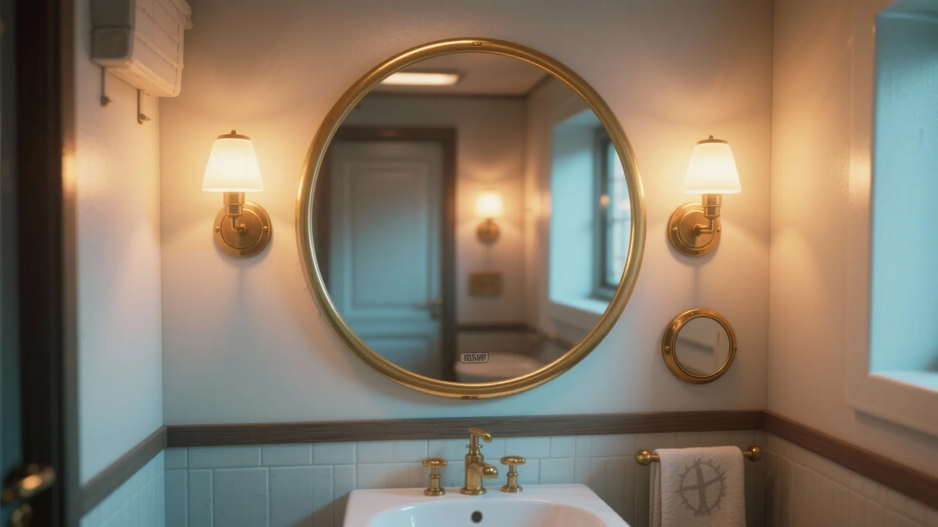 4. Nautical Lighting and Mirrors