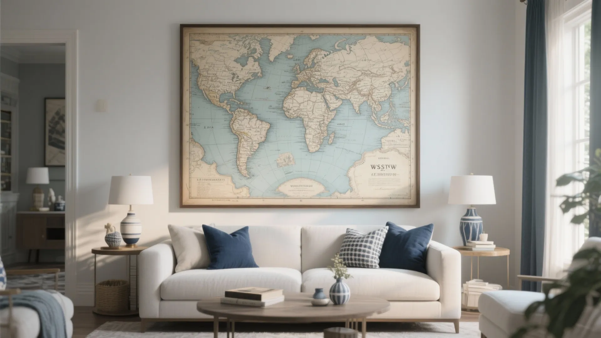 4. Map or Nautical Chart Artwork