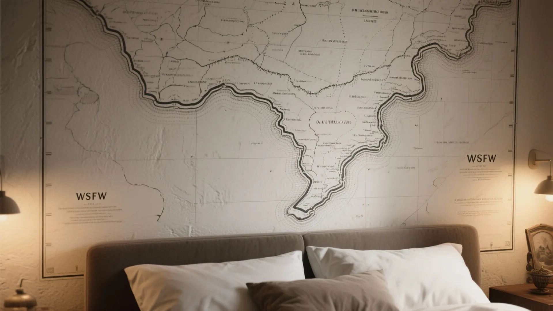 3. Nautical Map Accent Wall