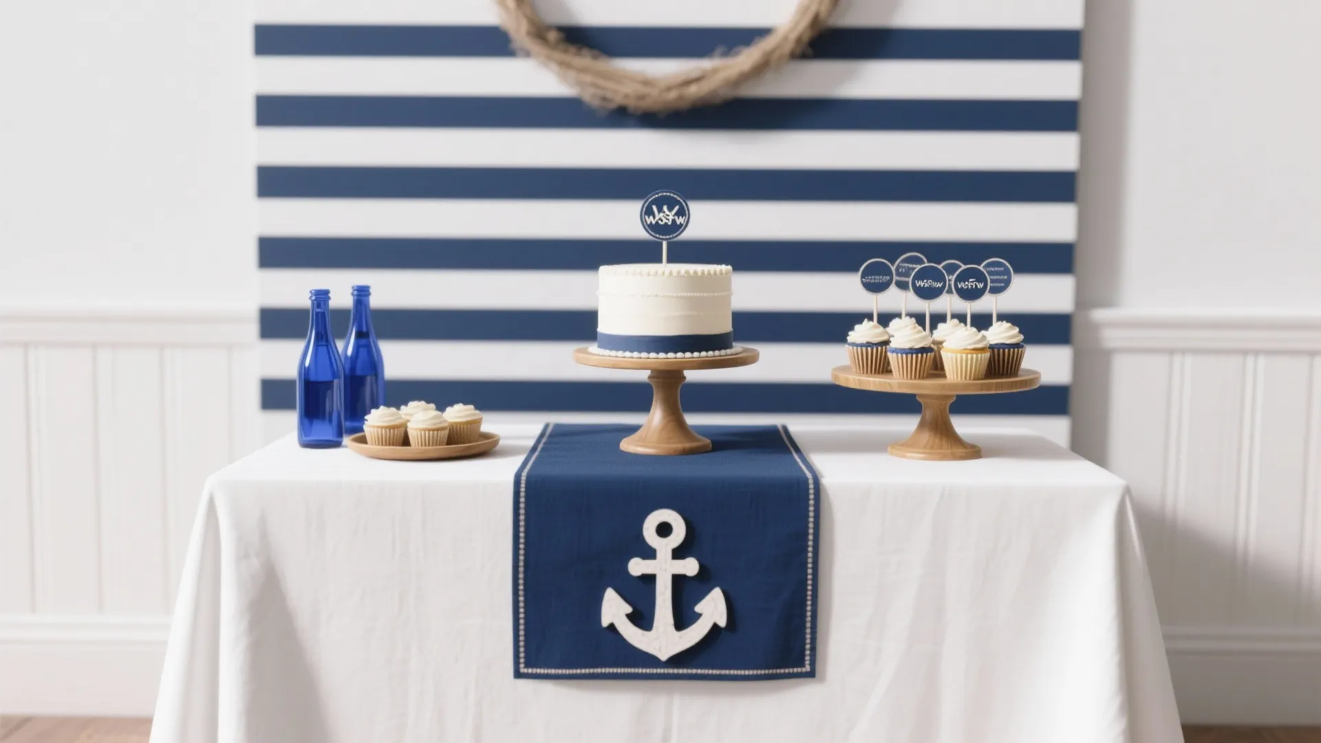 Nautical Stripes and Anchors