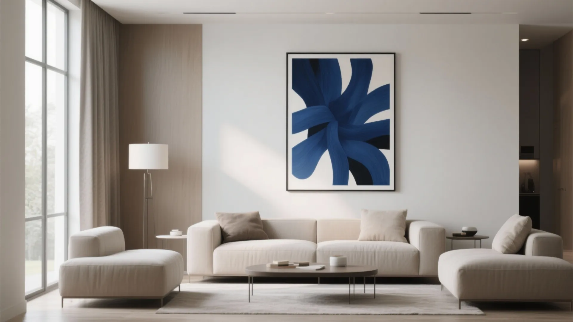 10. Abstract Navy Artwork