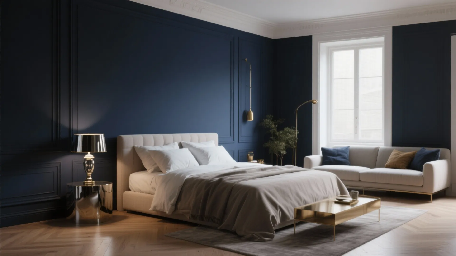 1. Moody Navy Accent for Depth