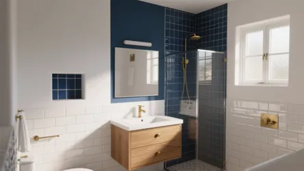 5 Fresh Ideas for White and Blue Bathroom Tiles