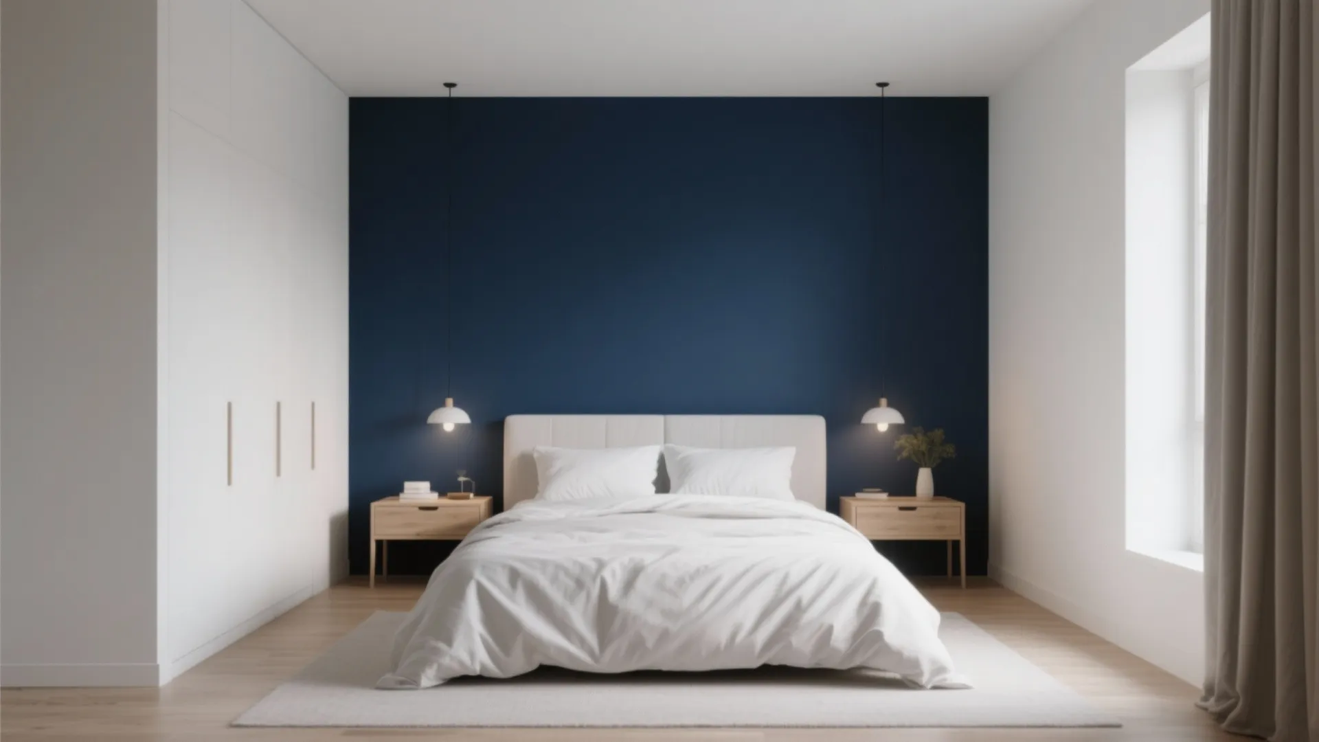 Bold Accent Wall in Deep Blue