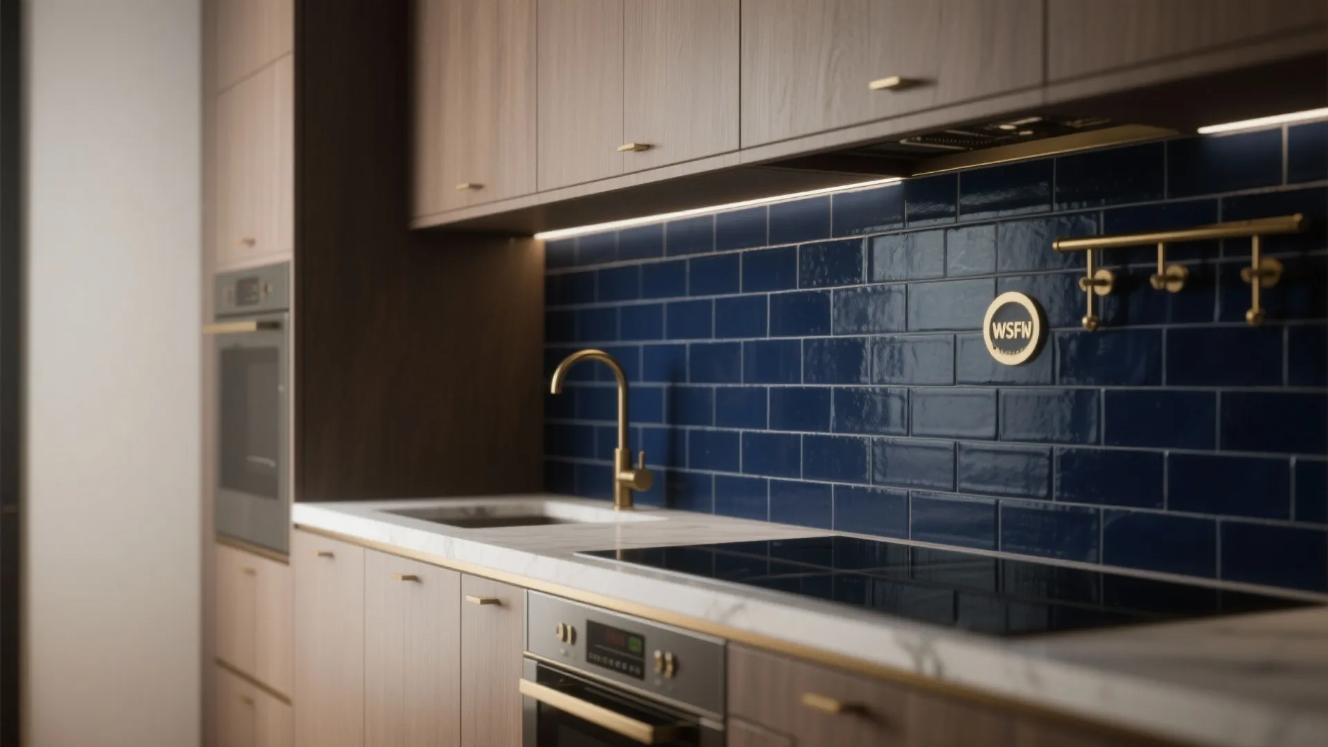 3. Deep Navy Accent Wall