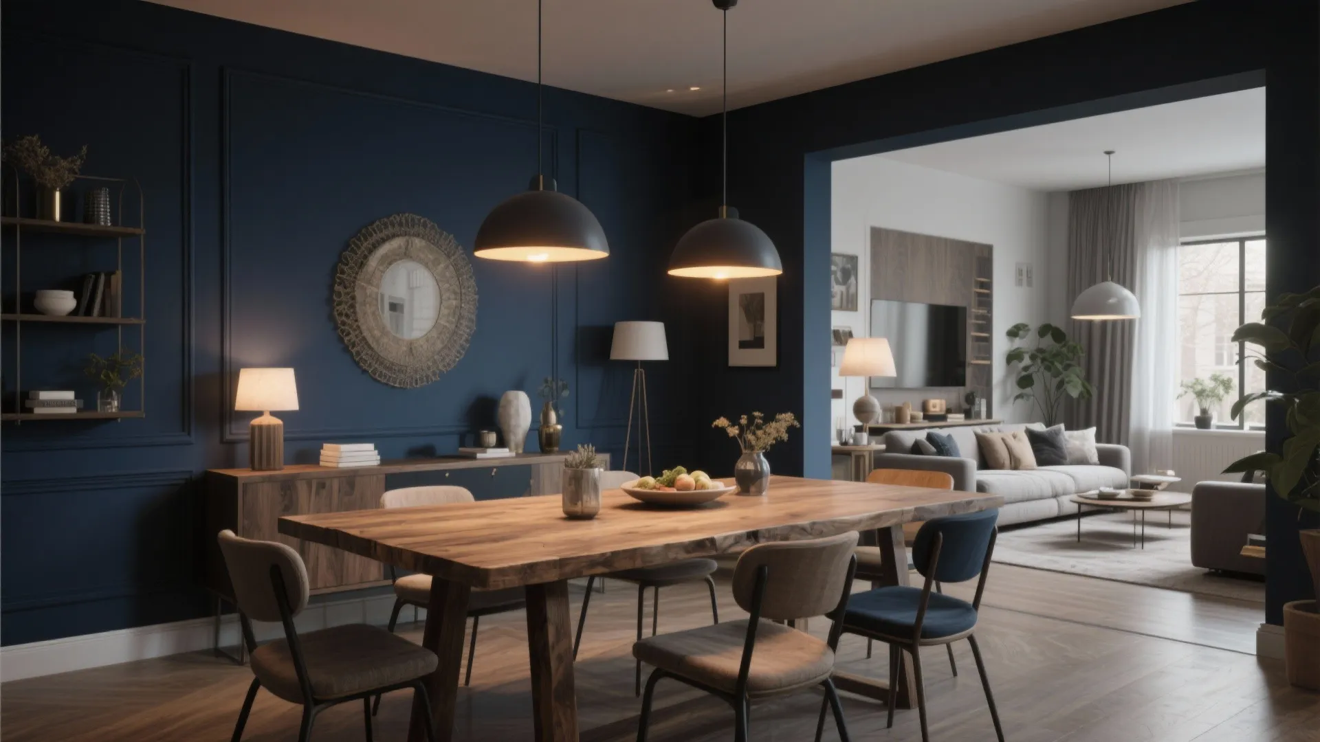 3. Accent Wall Behind the Dining Table